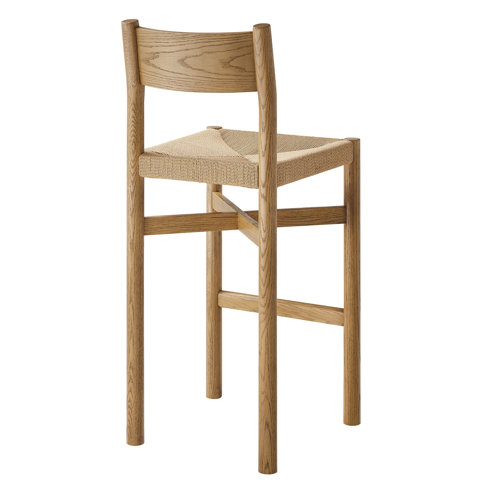 Modway Alvia Oak Wood Bar Stools With Woven Seats Set of 2 EEI-7544