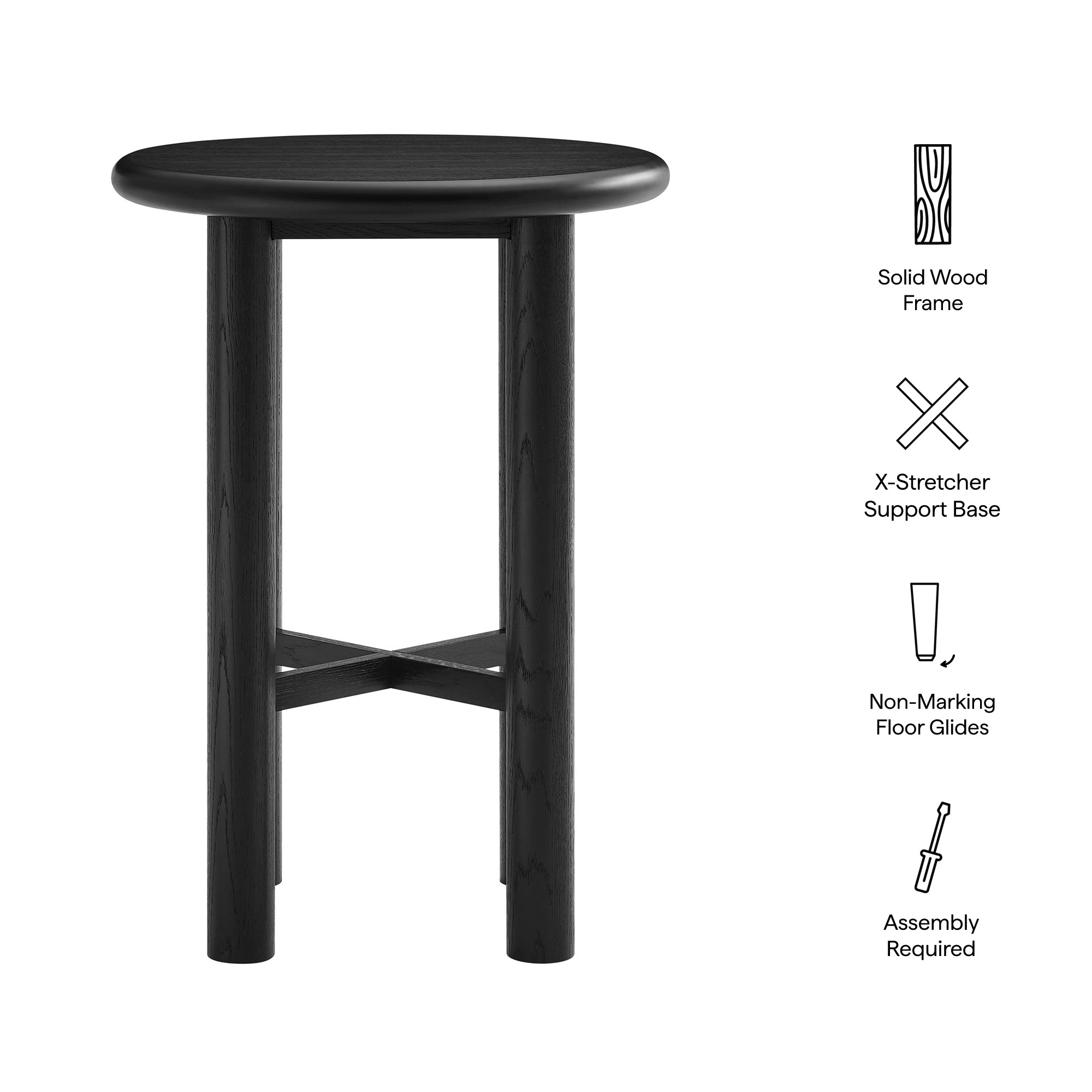 Modway Alvia Round 30" Oak Wood Bar Table EEI-7545