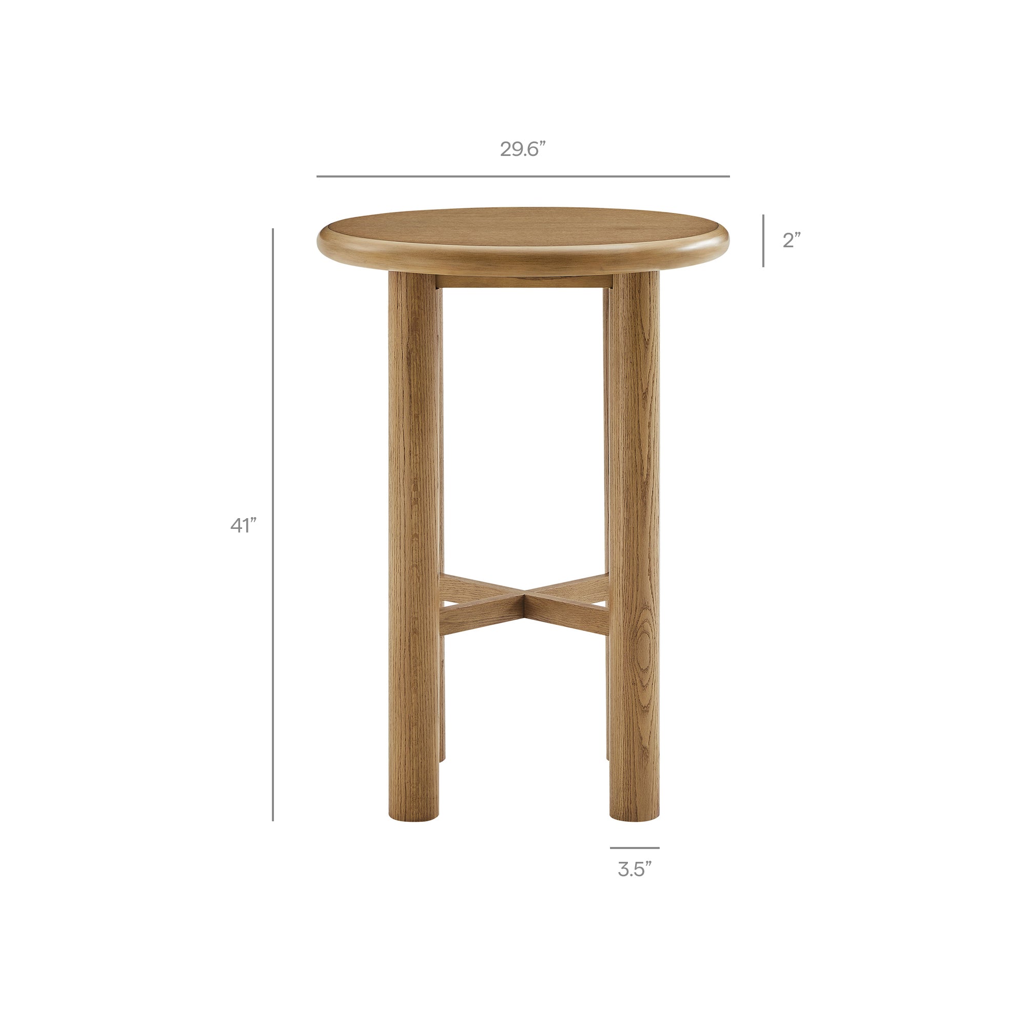 Modway Alvia Round 30" Oak Wood Bar Table EEI-7545