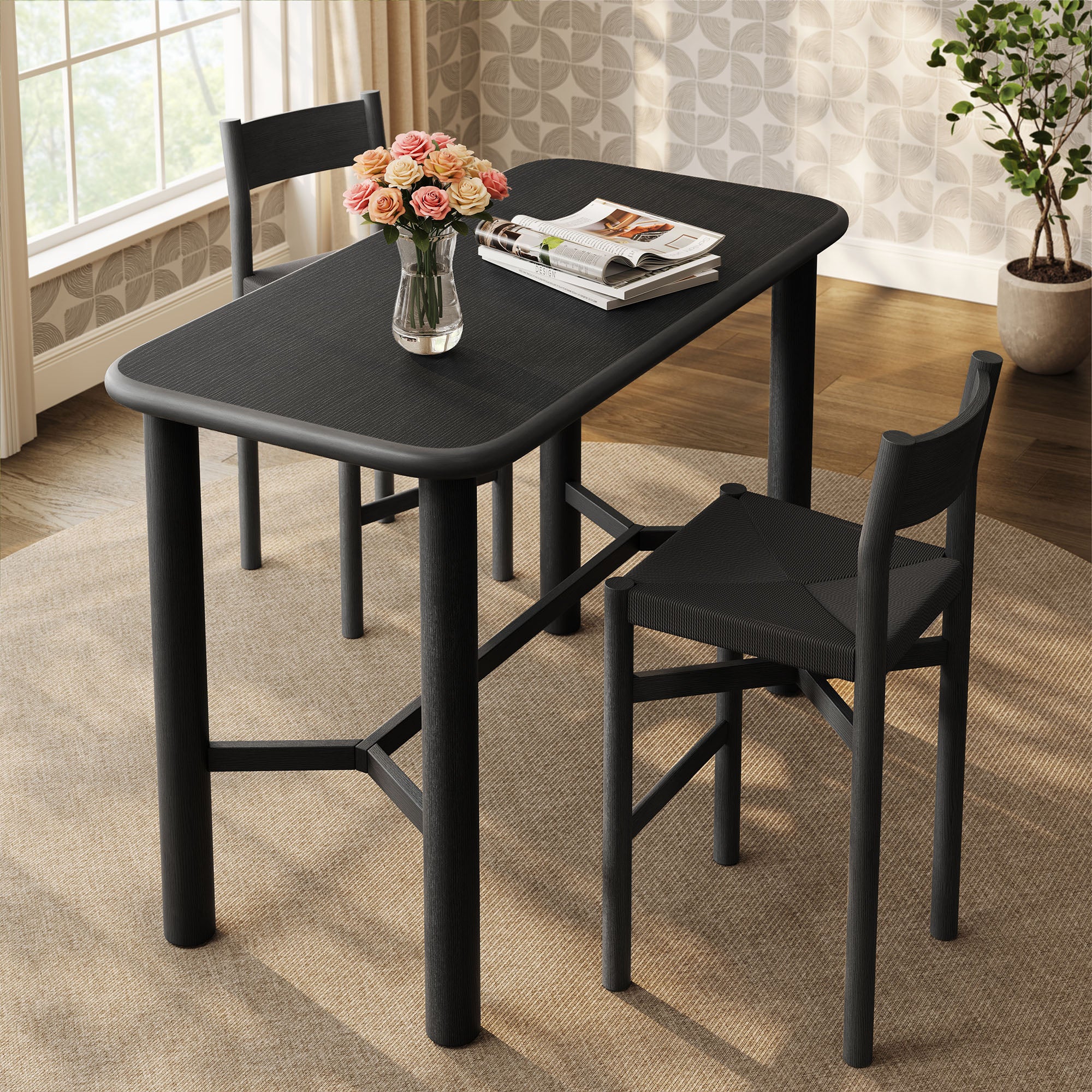 Modway Alvia Rectangular 60" Oak Wood Bar Table EEI-7546