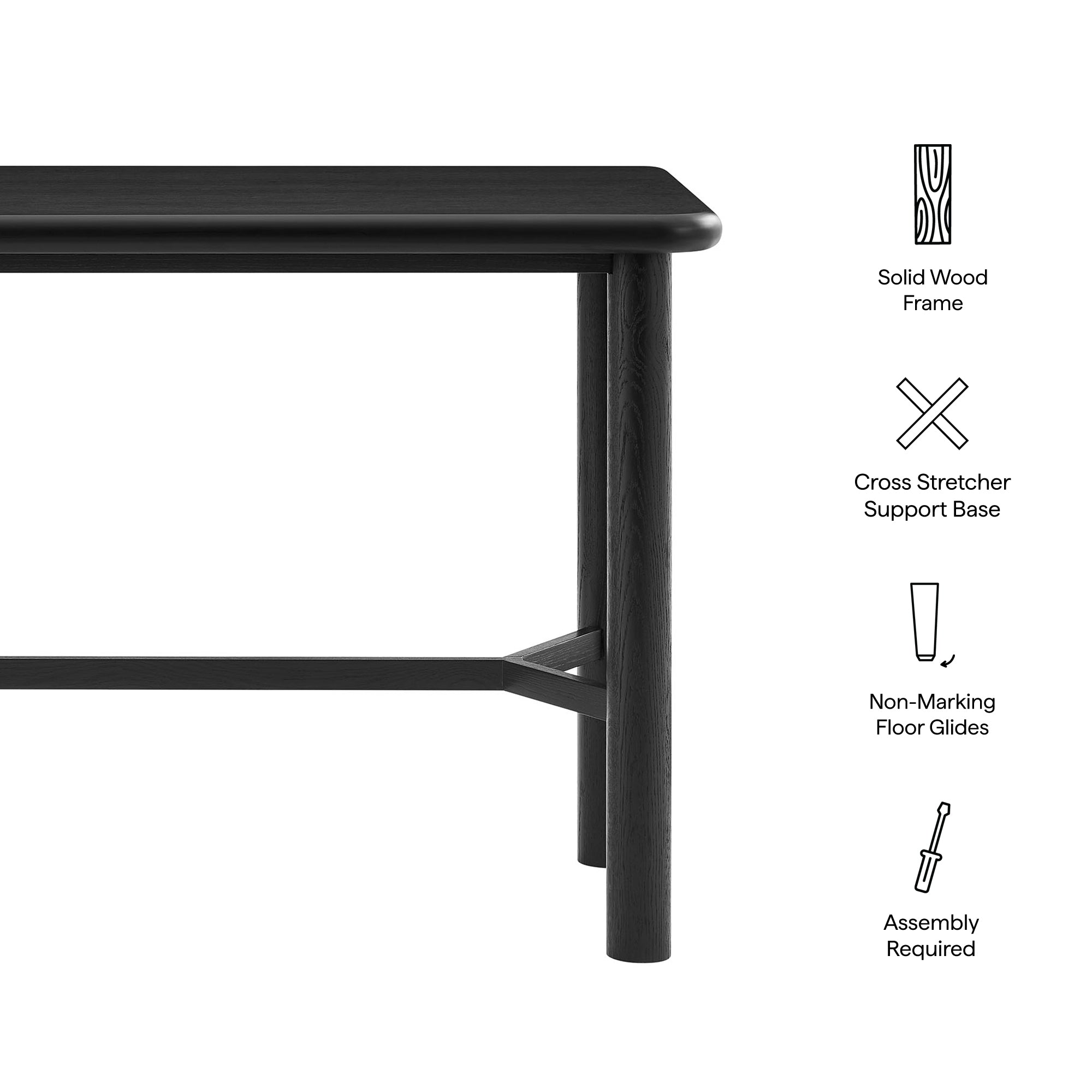 Modway Alvia Rectangular 60" Oak Wood Bar Table EEI-7546
