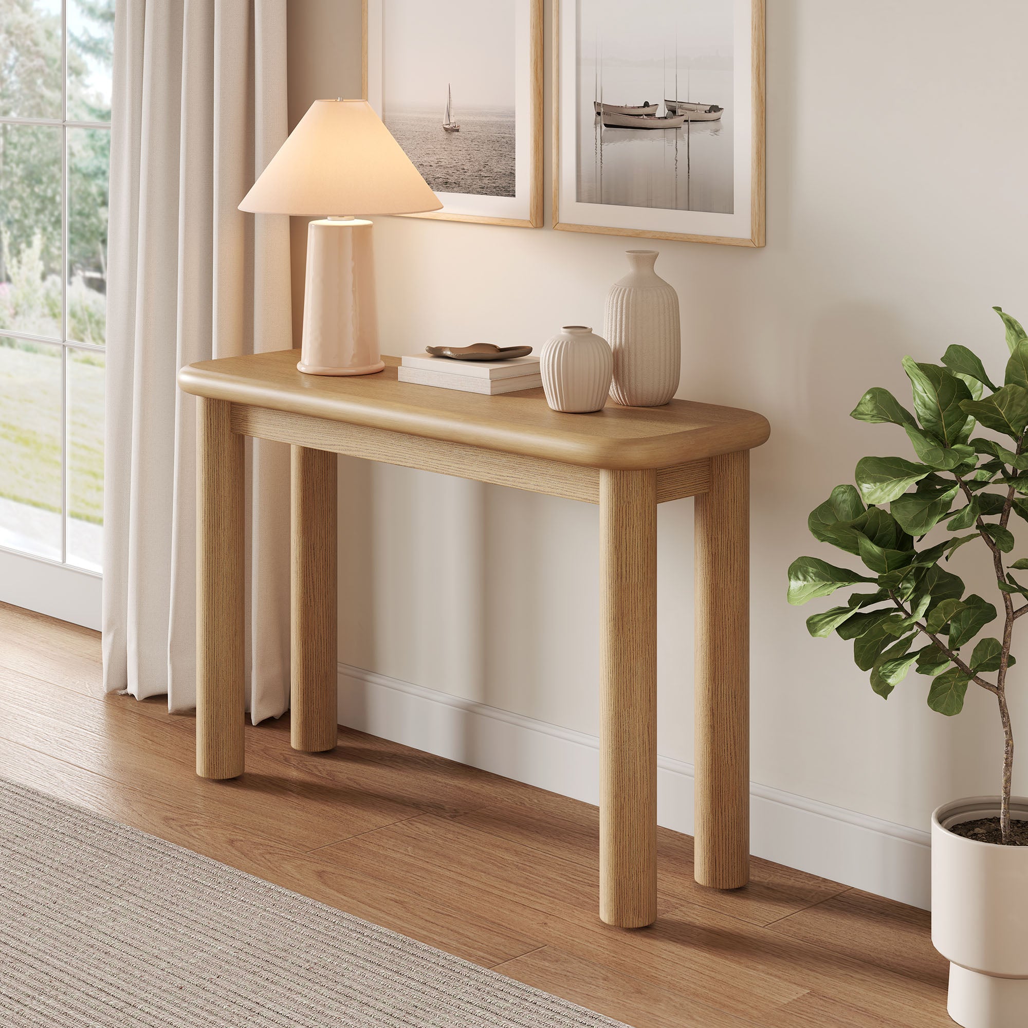 Modway Alvia Oak Wood Console Table EEI-7547