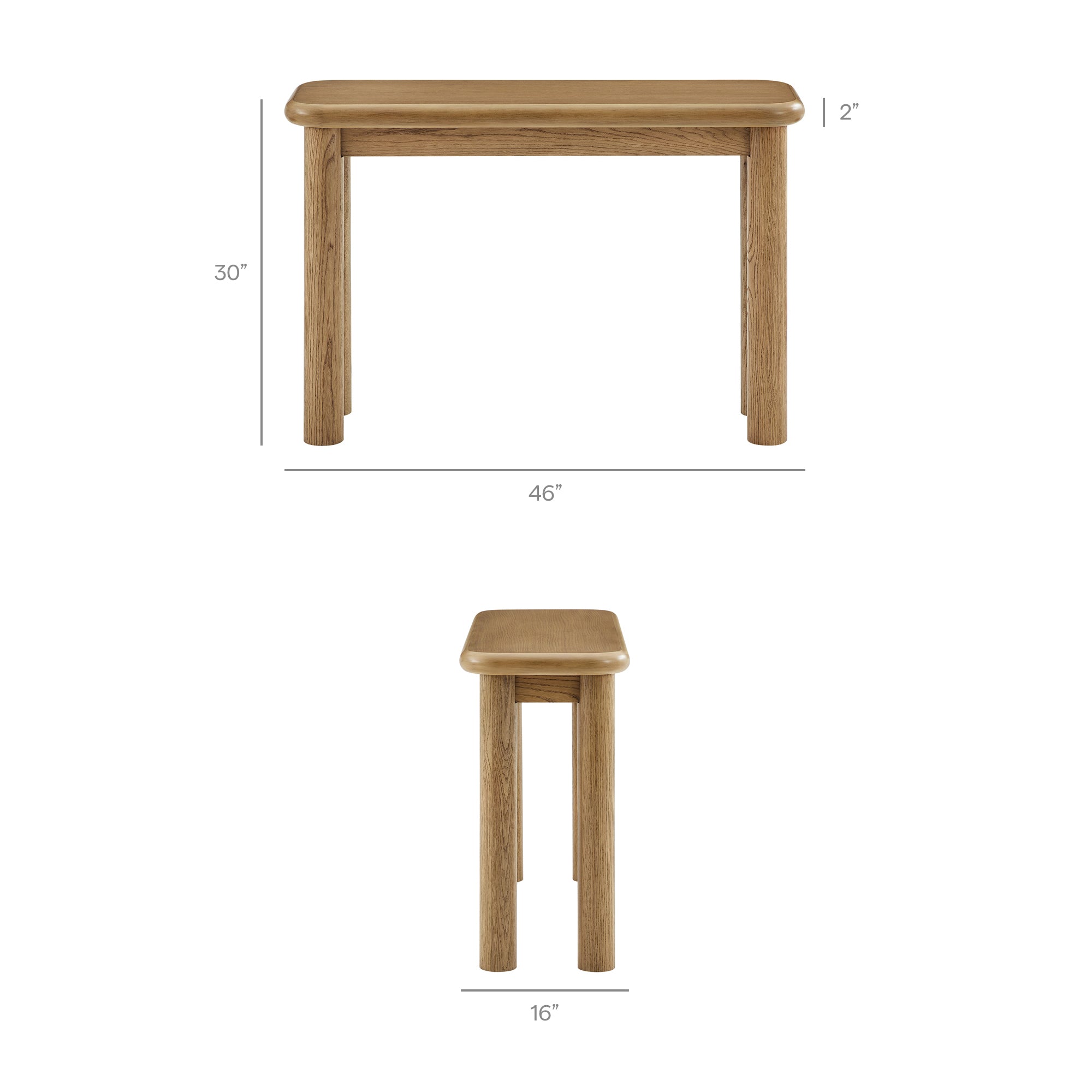 Modway Alvia Oak Wood Console Table EEI-7547