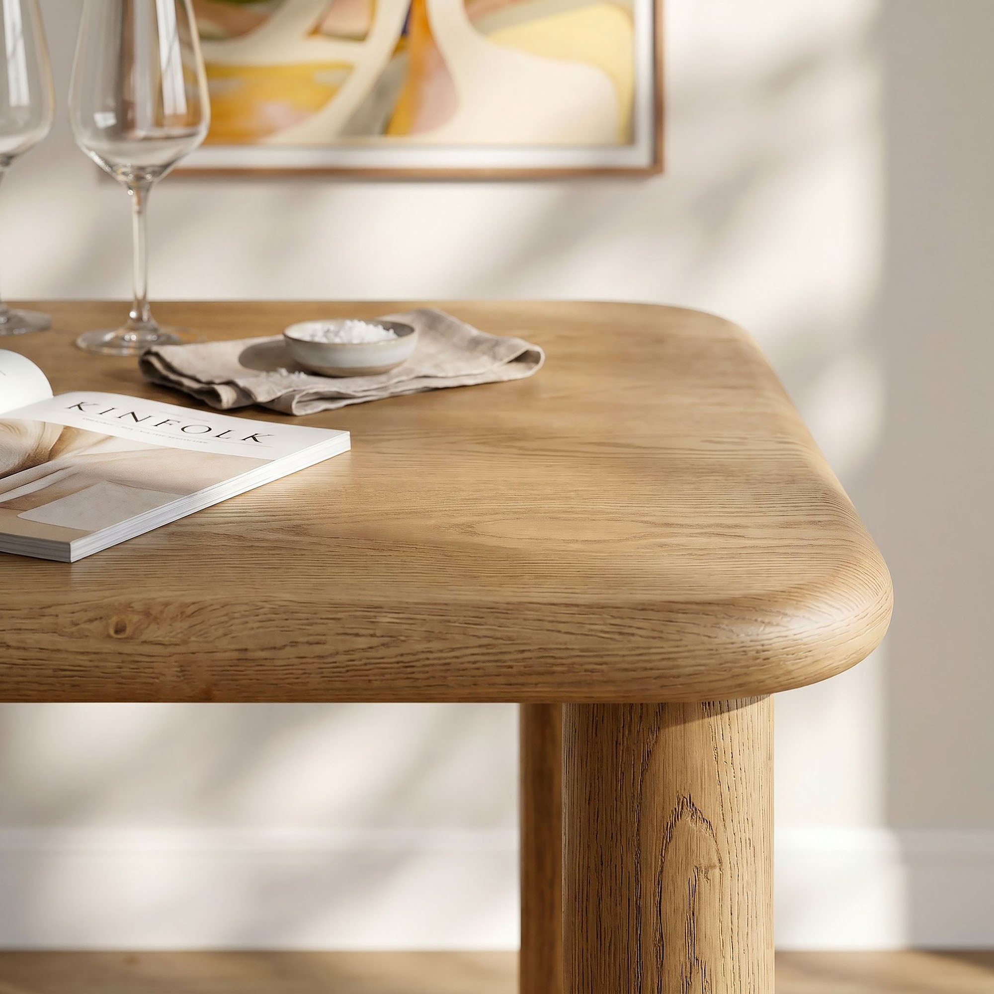 Modway Alvia 72" Rectangular Oak Wood Dining Table EEI-7548