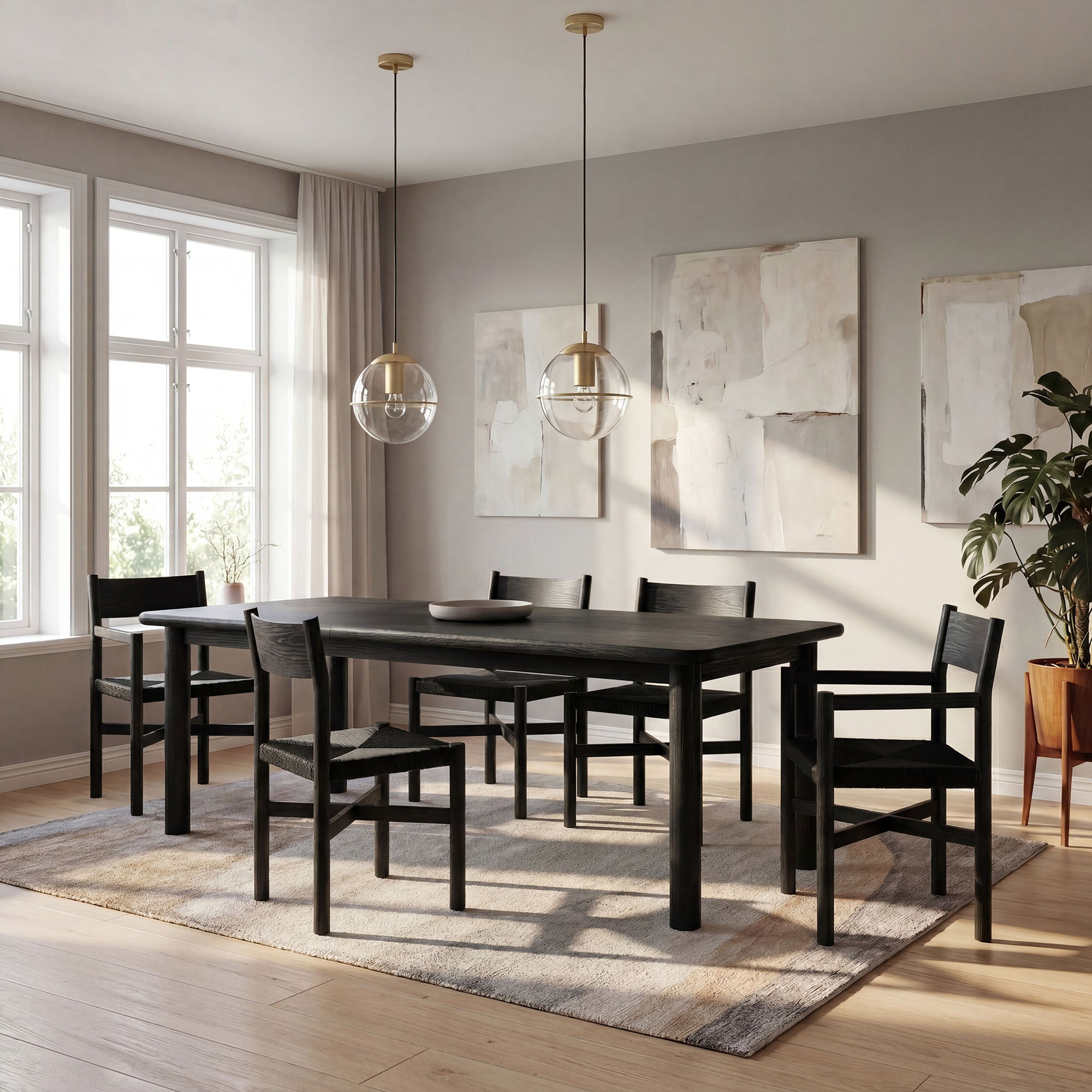 Modway Alvia 86"-105" Extendable Rectangular Oak Wood Dining Table EEI-7549