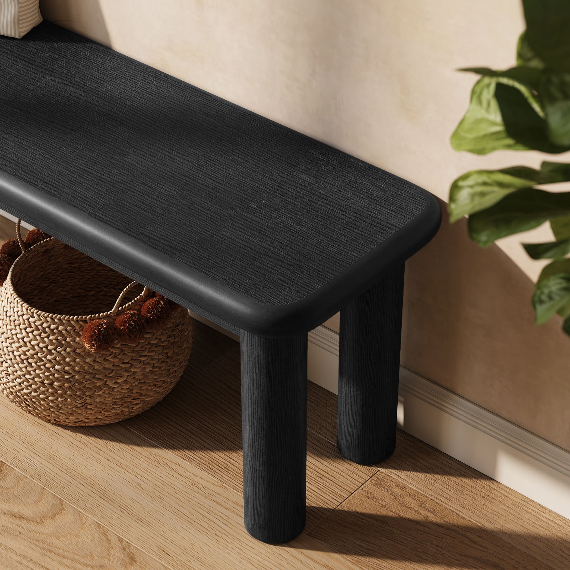Modway Alvia 58" Oak Wood Bench EEI-7550