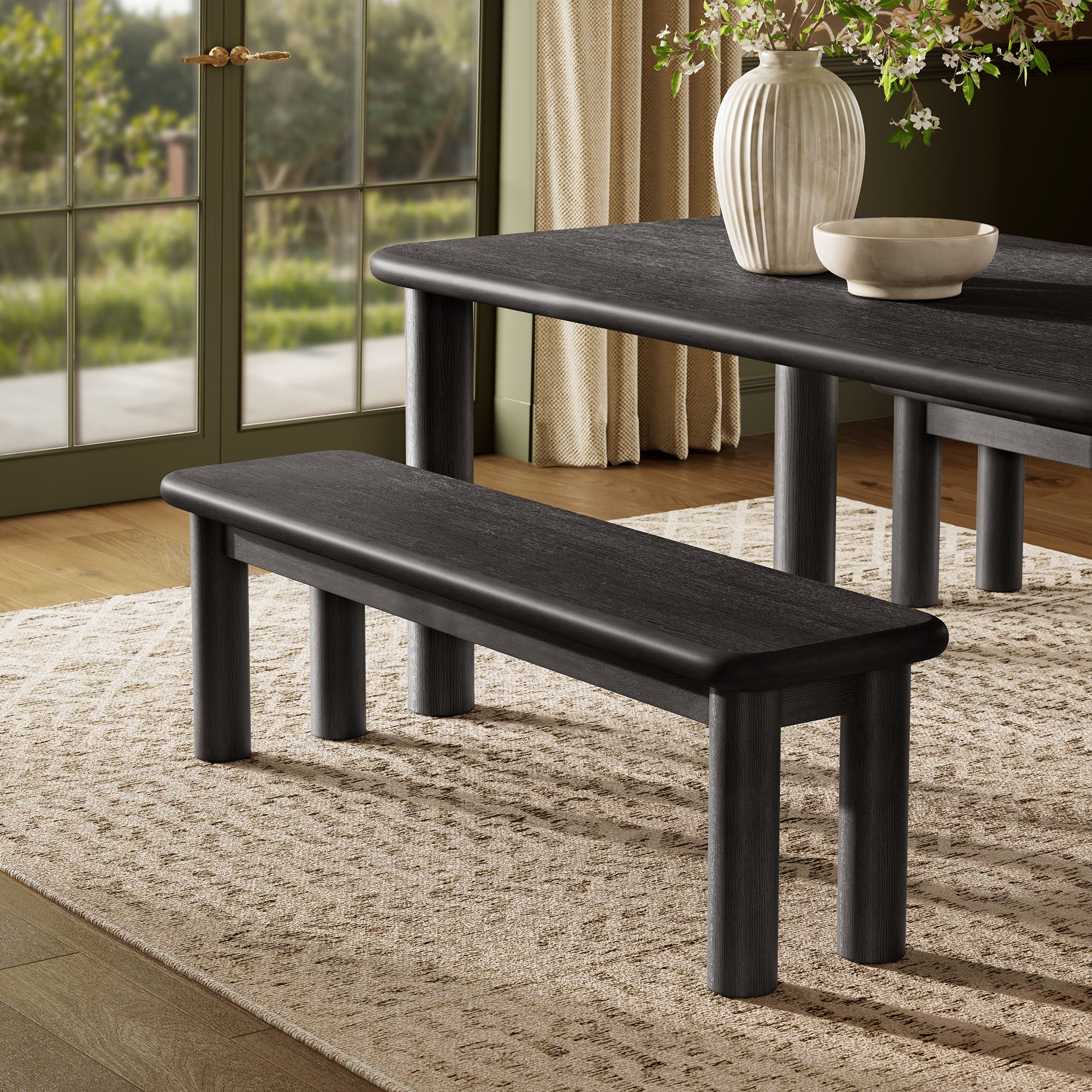 Modway Alvia 58" Oak Wood Bench EEI-7550