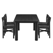 Modway Alvia 5-Piece Oak Wood Dining Table and Chairs Set EEI-7551