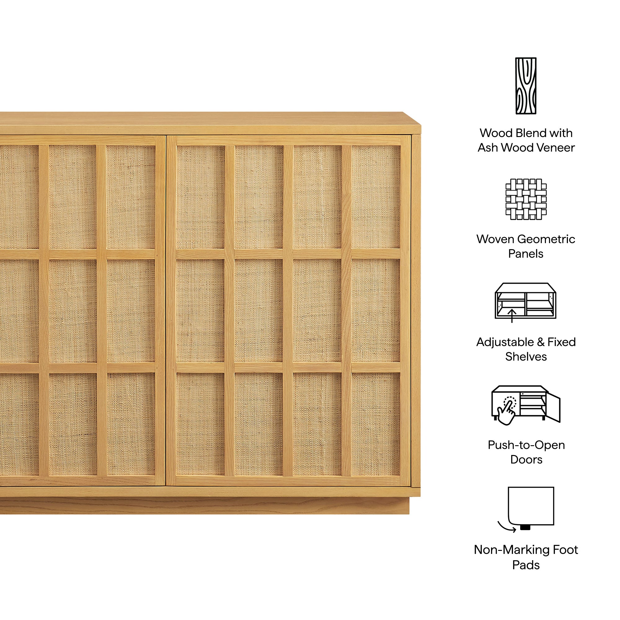 Modway EEI-7558 Aiko 39 Inch Japandi Accent Cabinet