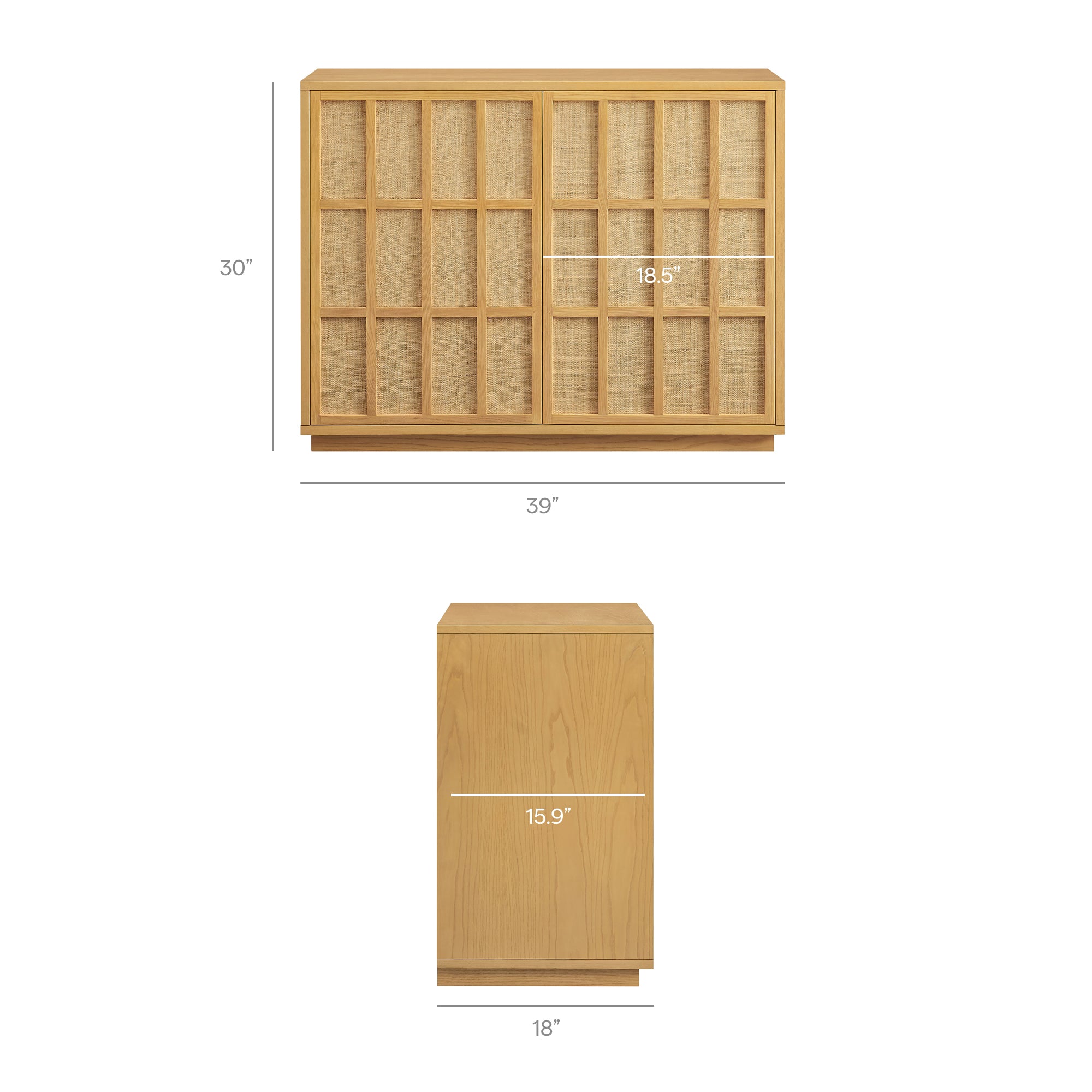 Modway EEI-7558 Aiko 39 Inch Japandi Accent Cabinet