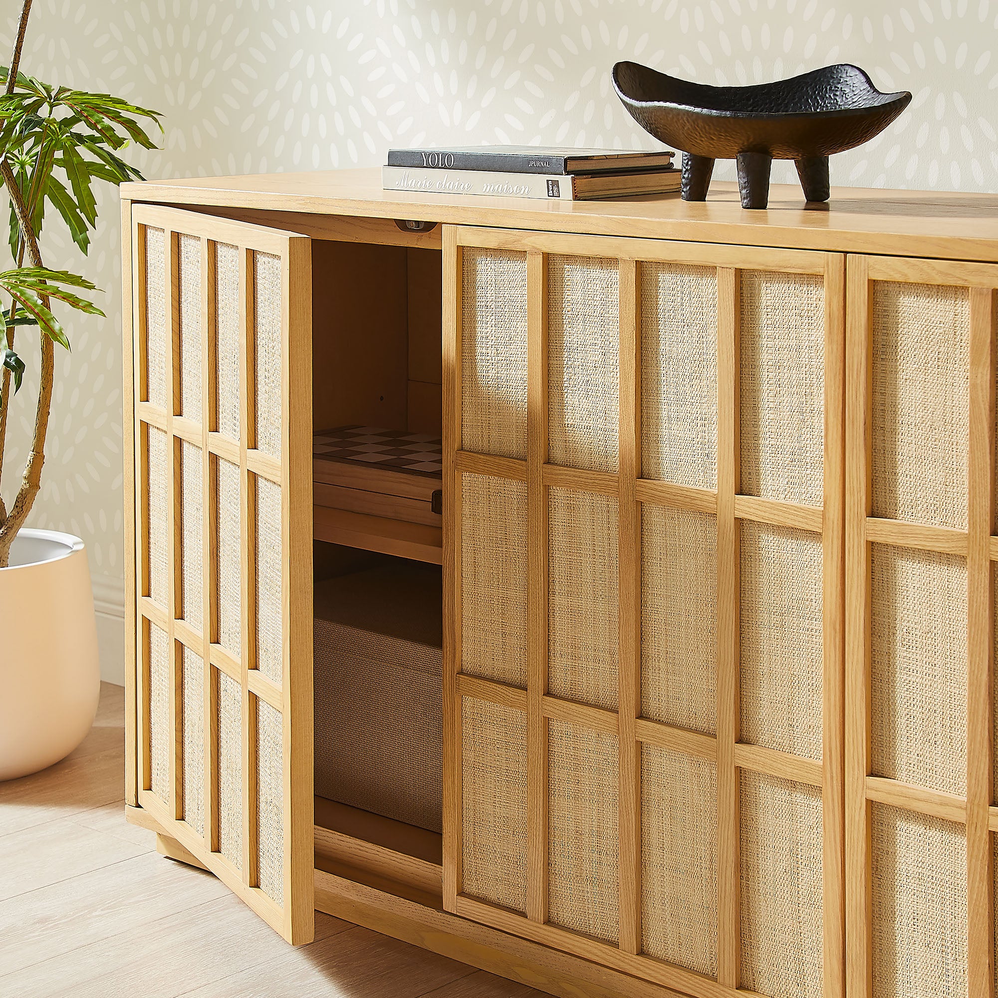Modway EEI-7559 Aiko 76 Inch Japandi Sideboard