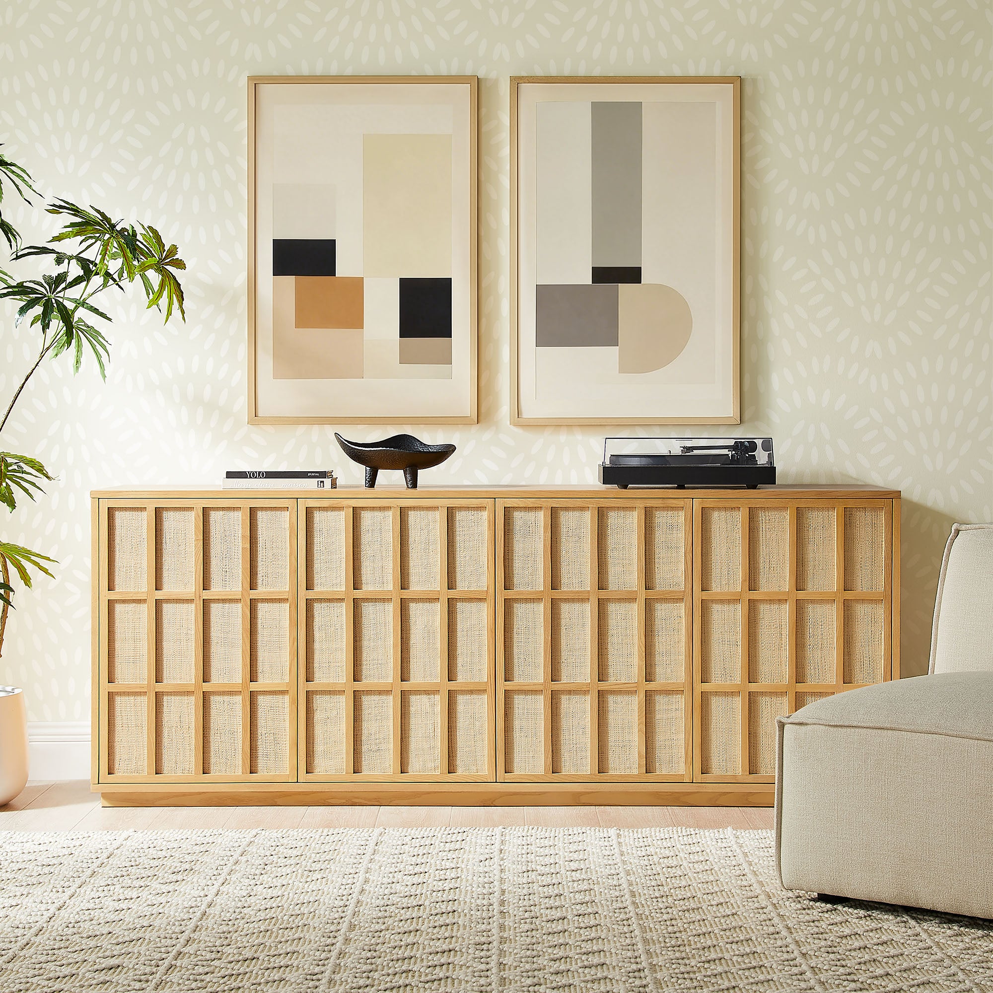Modway EEI-7559 Aiko 76 Inch Japandi Sideboard