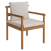 Modway Eleni Outdoor Patio Teak Wood Rope Dining Chair