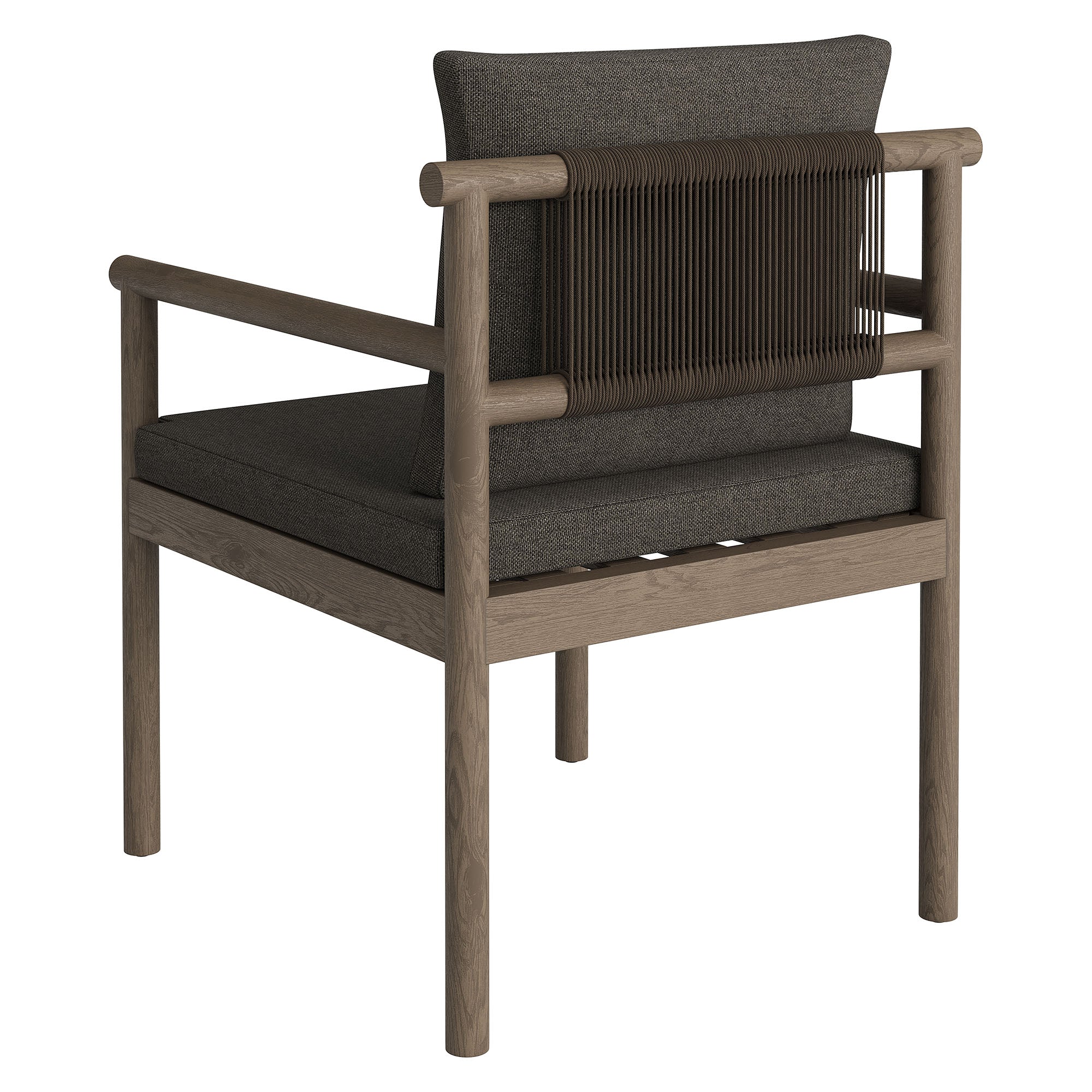 Modway Eleni Outdoor Patio Teak Wood Rope Dining Chair