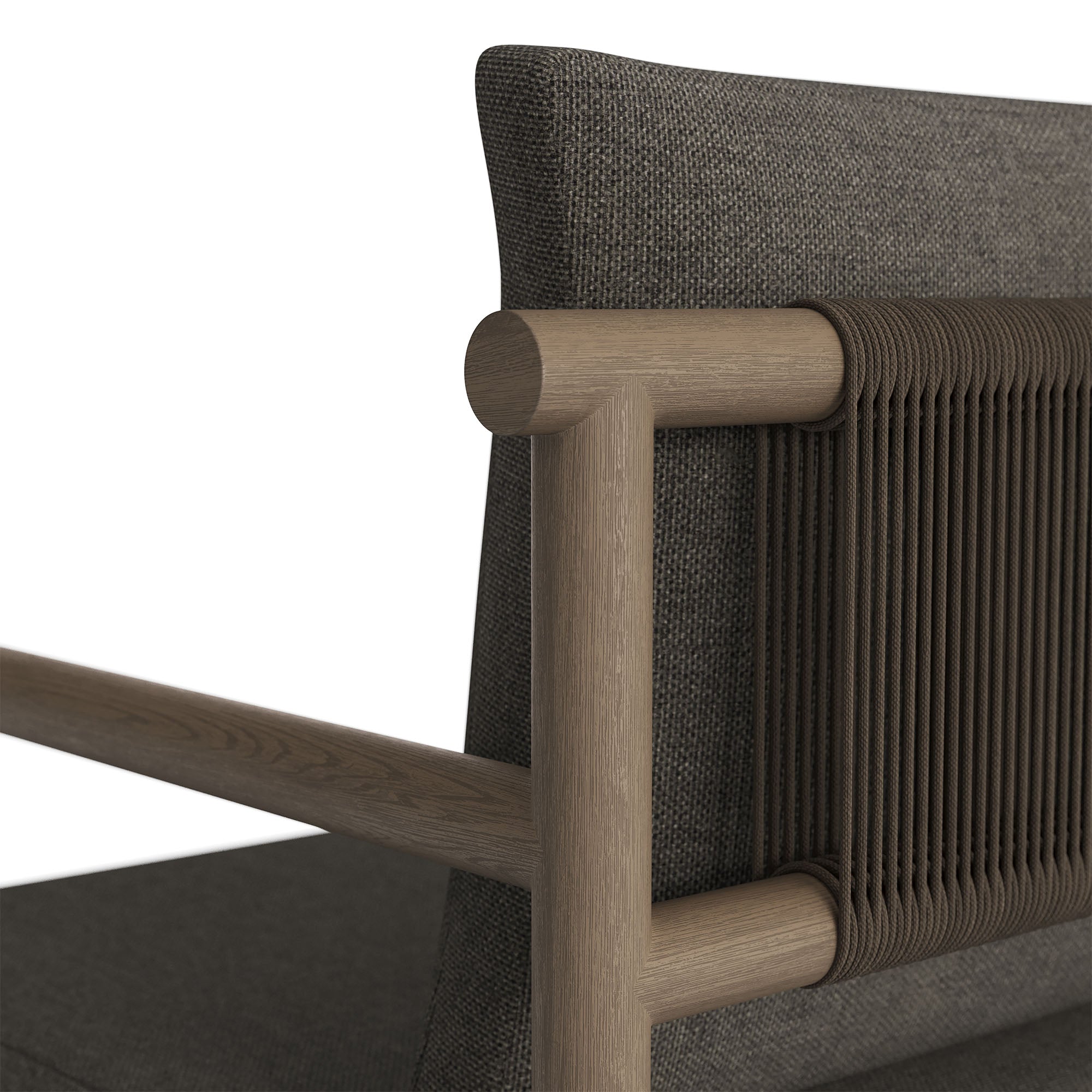Modway EEI-7561 Eleni Outdoor Patio Teak Wood Rope Dining Chair