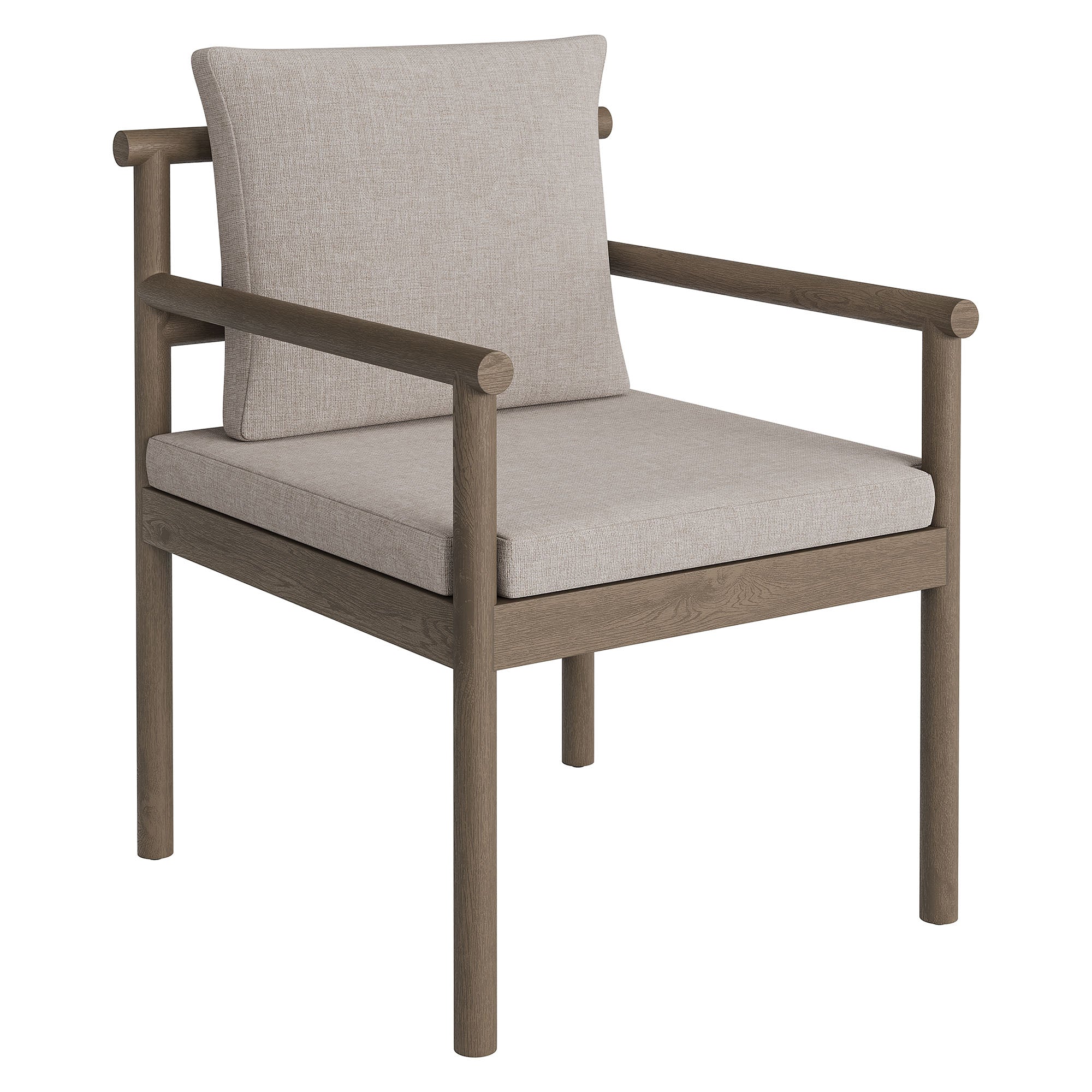 Modway Eleni Outdoor Patio Teak Wood Rope Dining Chair