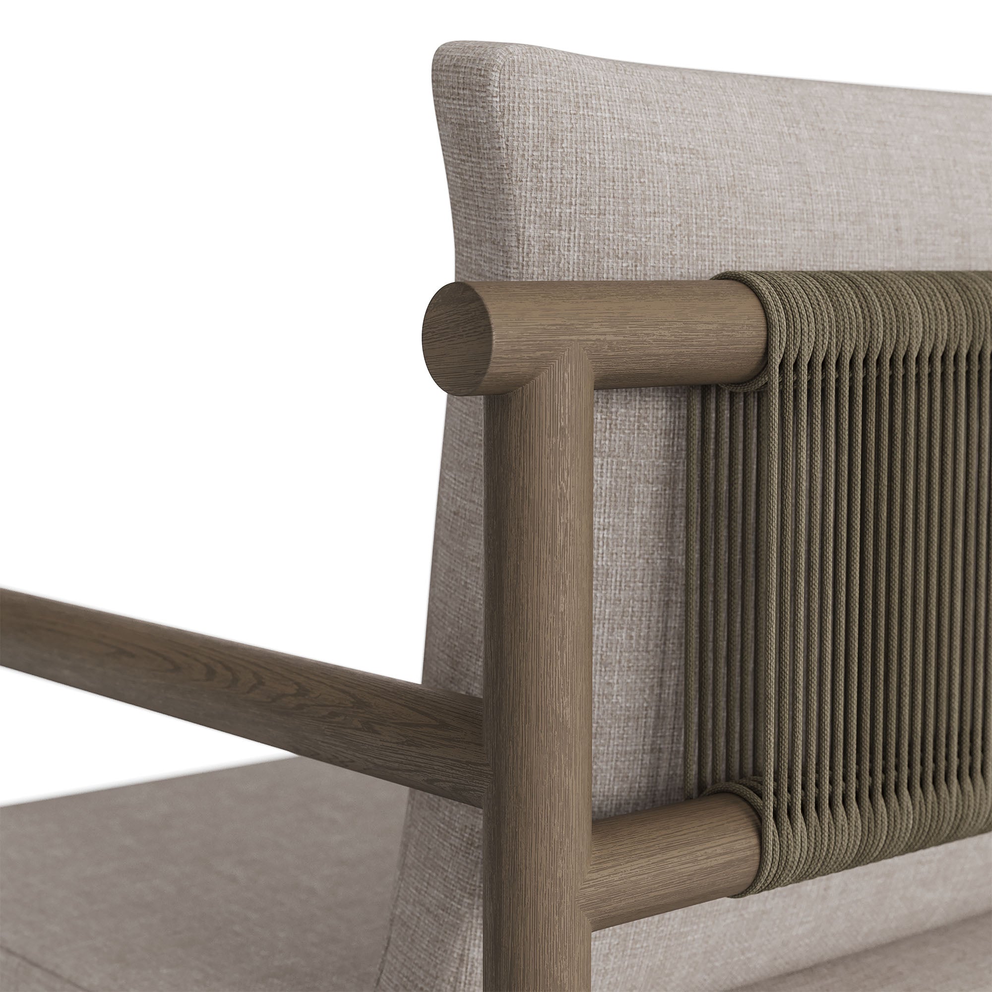 Modway Eleni Outdoor Patio Teak Wood Rope Dining Chair