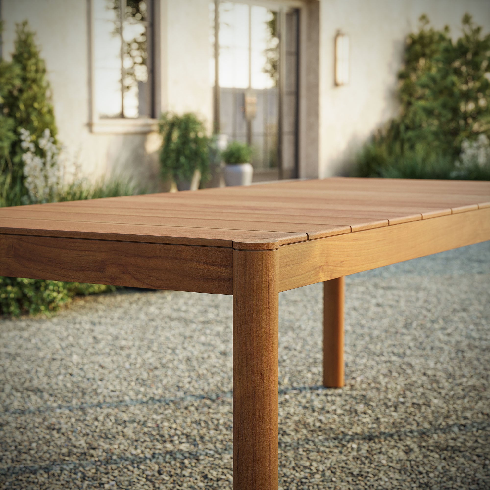 Modway EEI-7562 Eleni 89-Inch Outdoor Patio Teak Wood Dining Table
