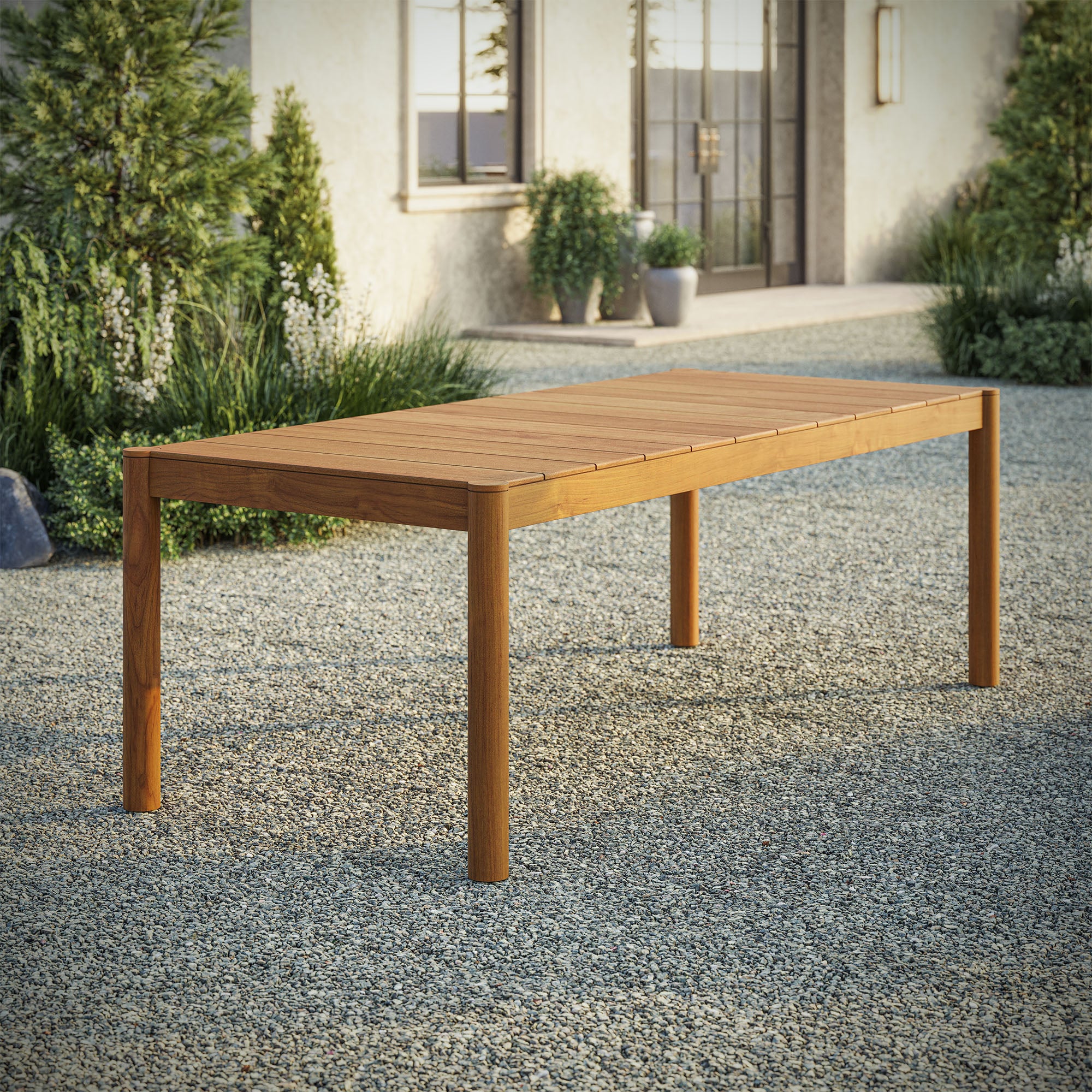 Modway EEI-7562 Eleni 89-Inch Outdoor Patio Teak Wood Dining Table