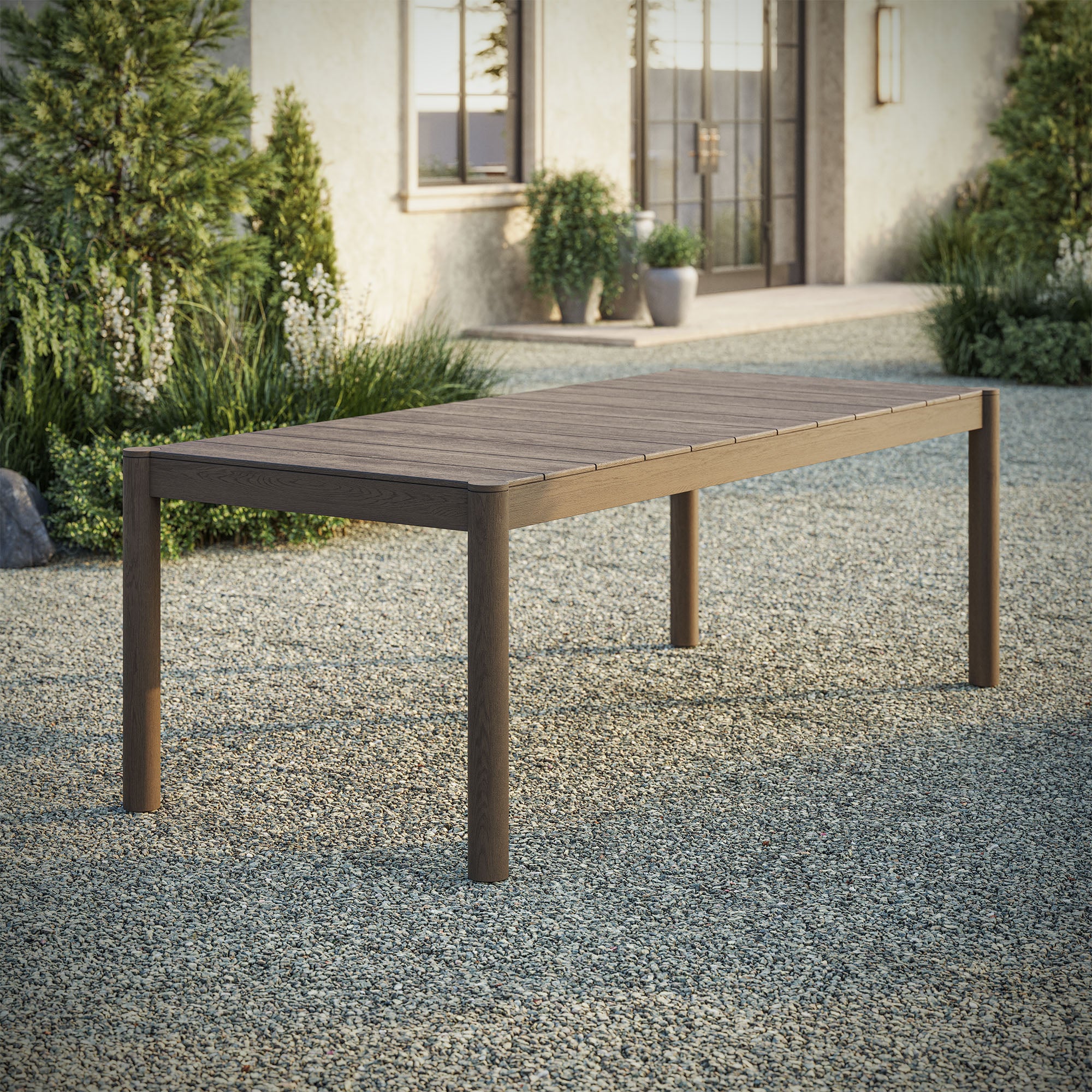 Modway Eleni 89-Inch Outdoor Patio Teak Wood Dining Table