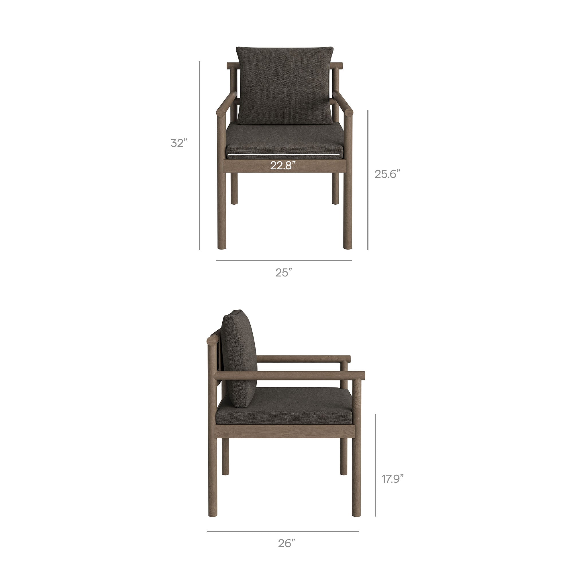 Modway Eleni 7 Piece Outdoor Patio Teak Wood Dining Set
