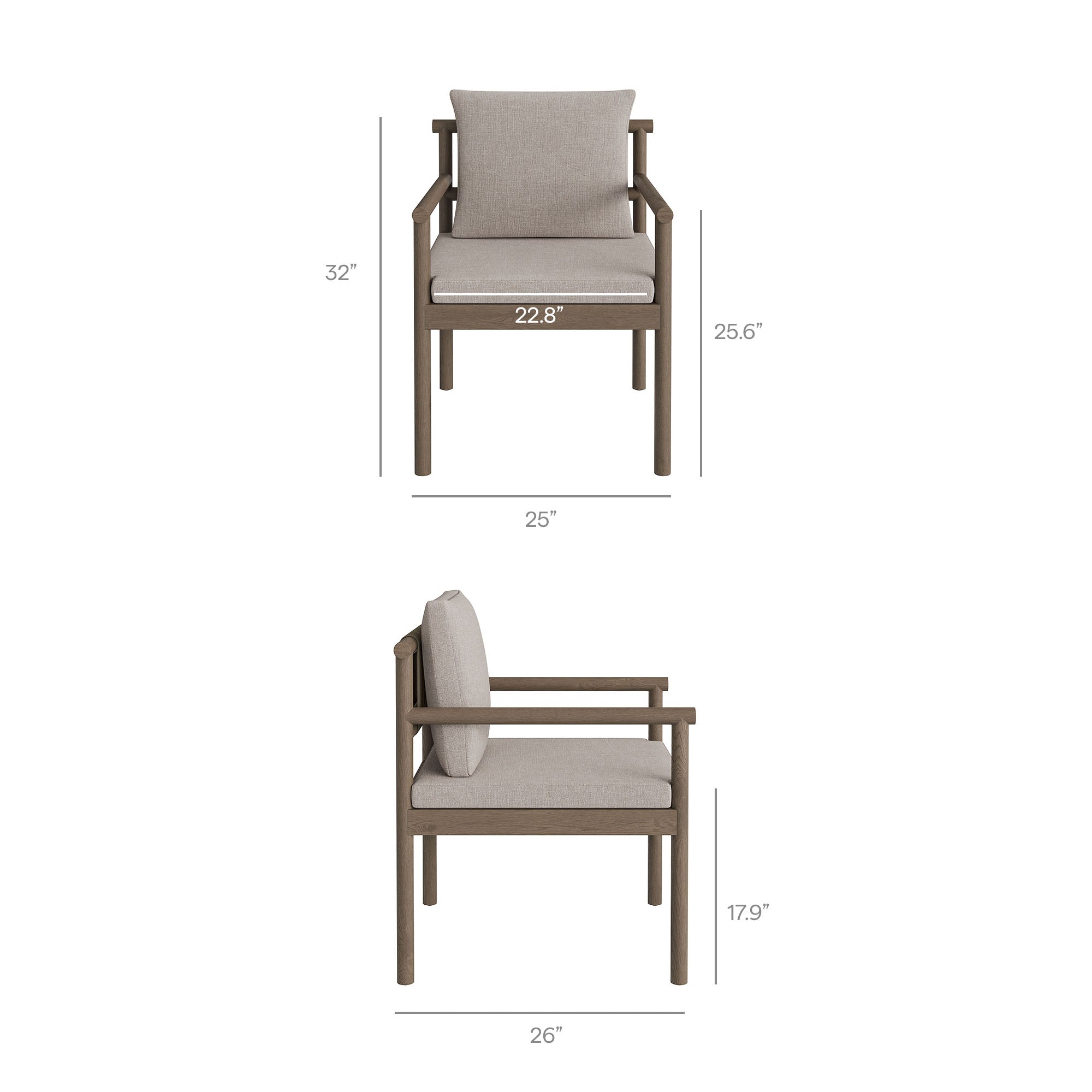 Modway Eleni 7 Piece Outdoor Patio Teak Wood Dining Set