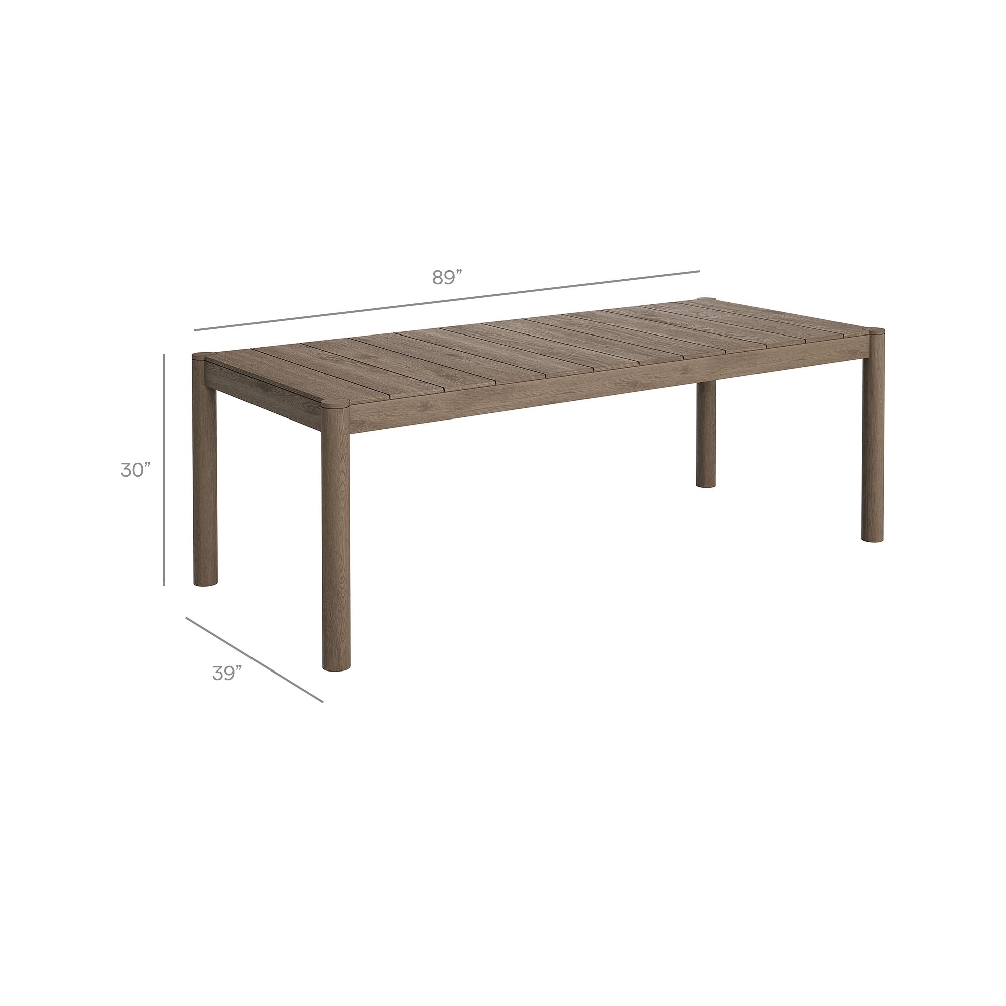 Modway Eleni 7 Piece Outdoor Patio Teak Wood Dining Set