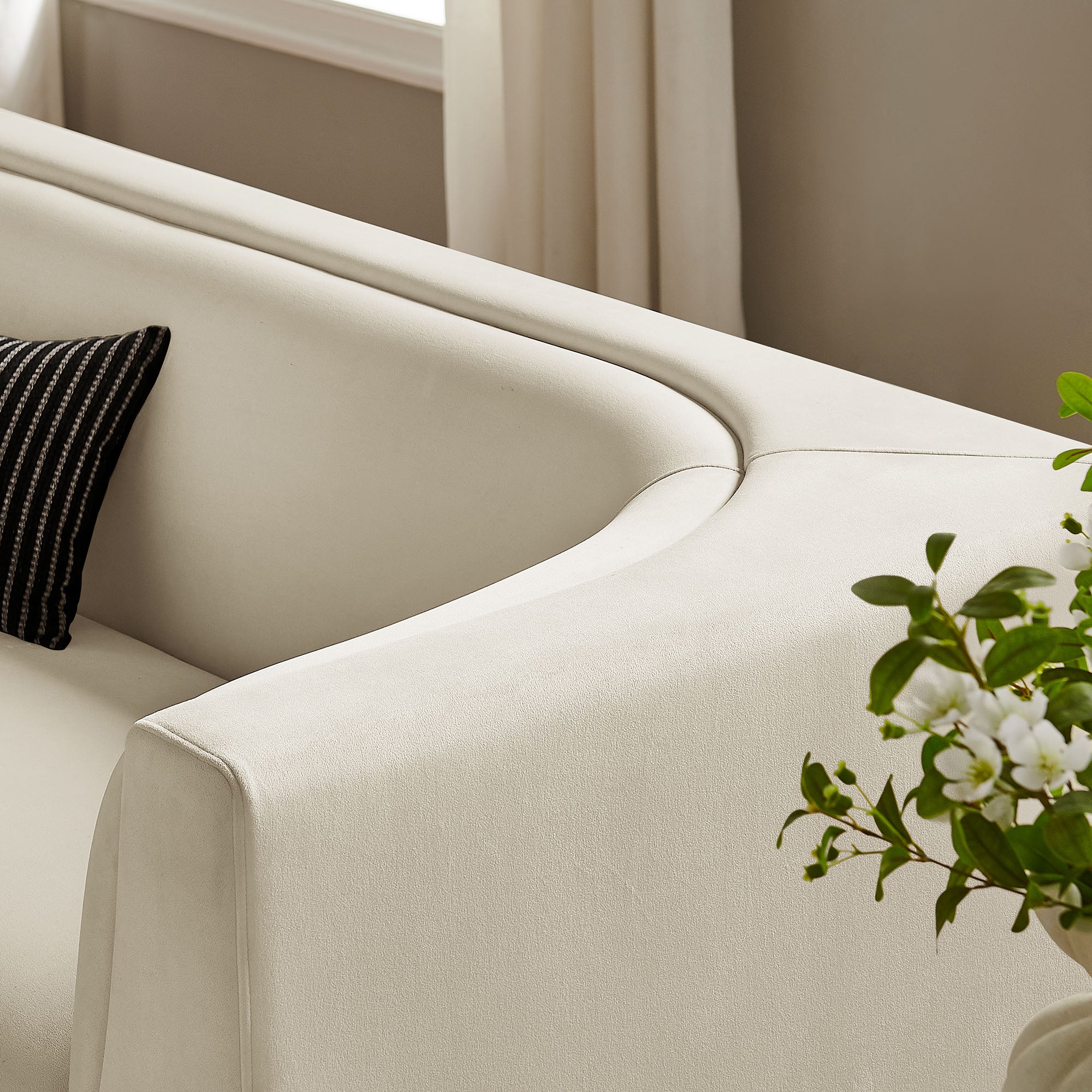 Modway EEI-7564 Hilda 86" Curved Back Performance Velvet Sofa