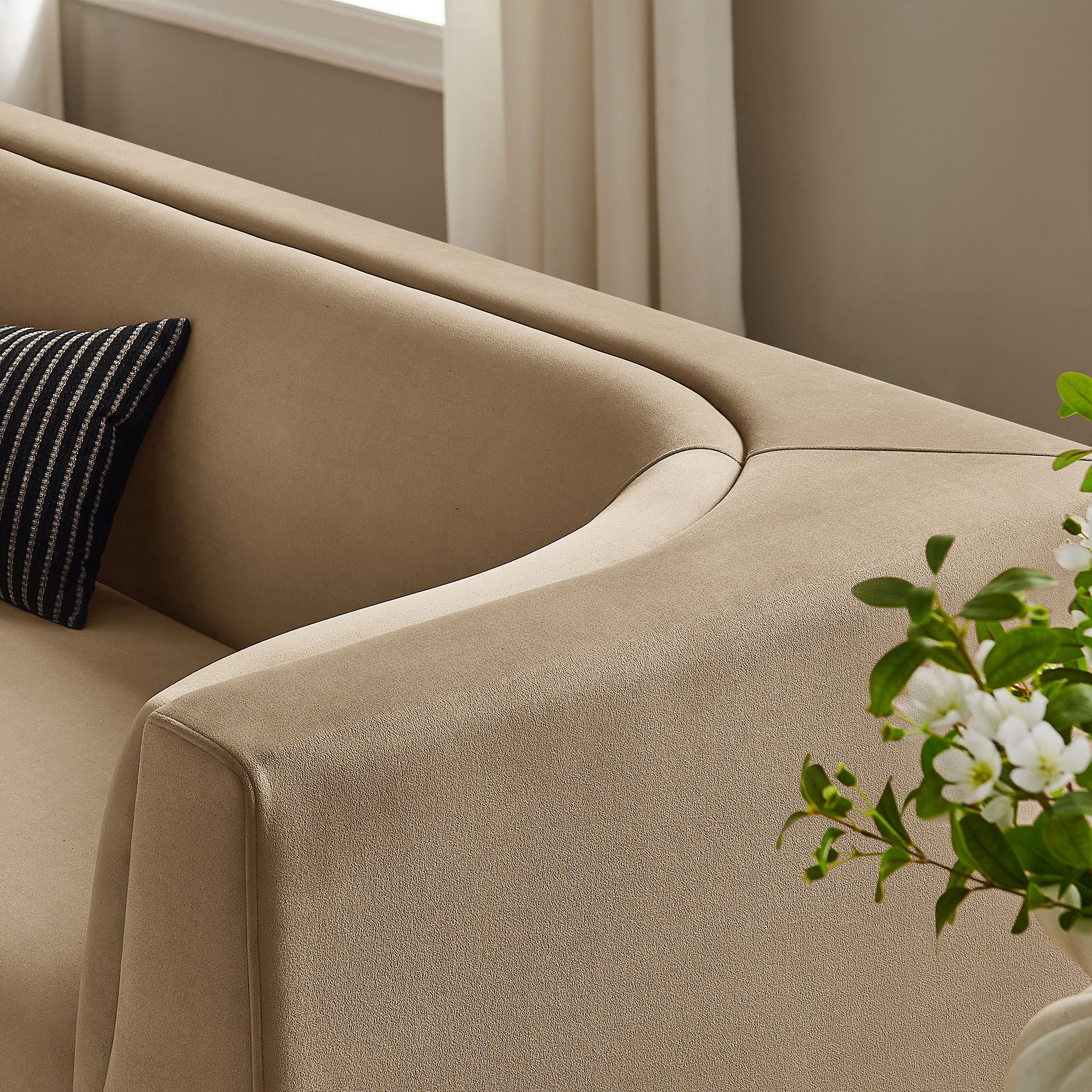 Modway EEI-7564 Hilda 86" Curved Back Performance Velvet Sofa