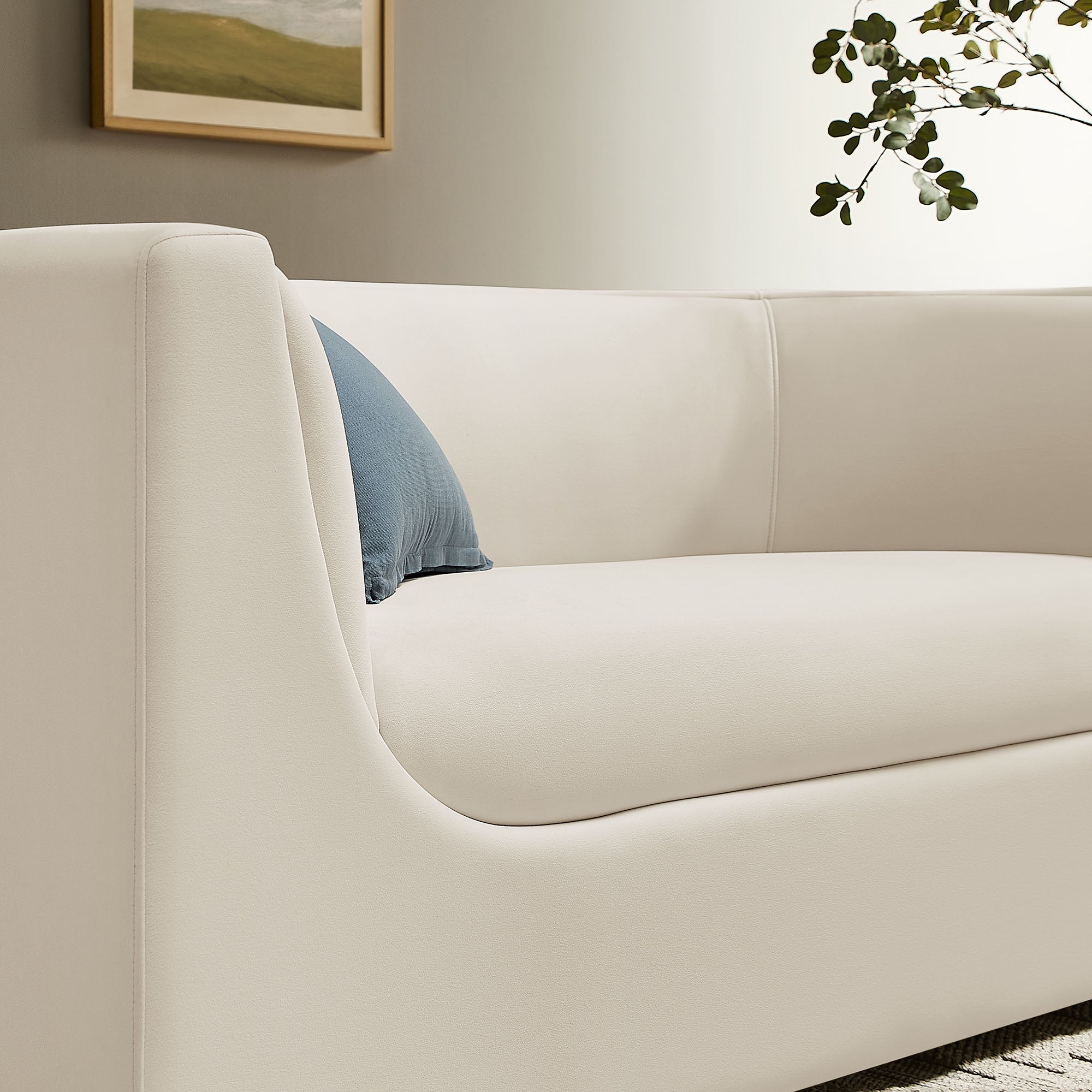 Modway EEI-7565 Hilda 67" Curved Back Performance Velvet Loveseat