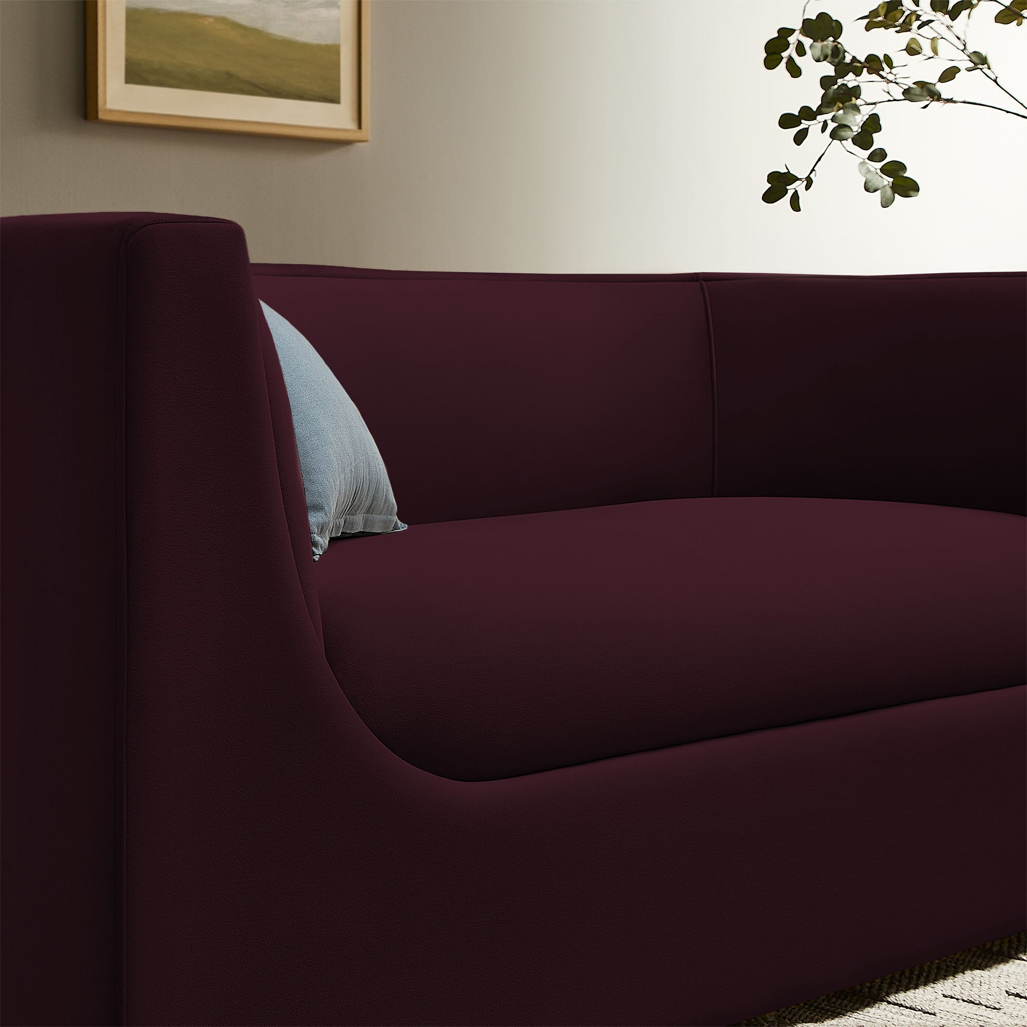 Modway EEI-7565 Hilda 67" Curved Back Performance Velvet Loveseat