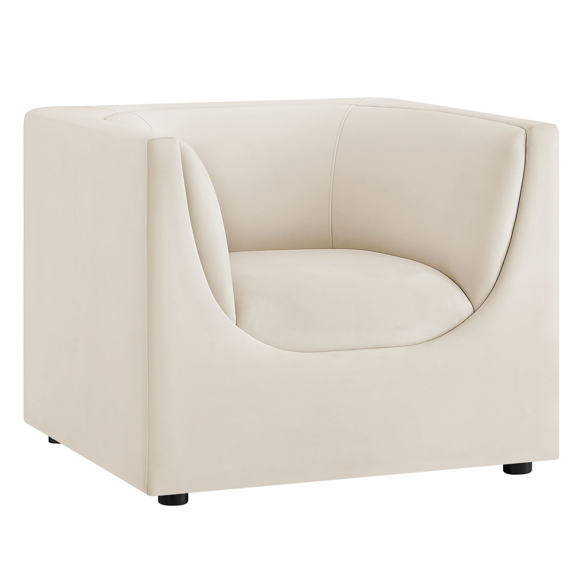 Modway EEI-7566 Hilda Curved Back Performance Velvet Armchair