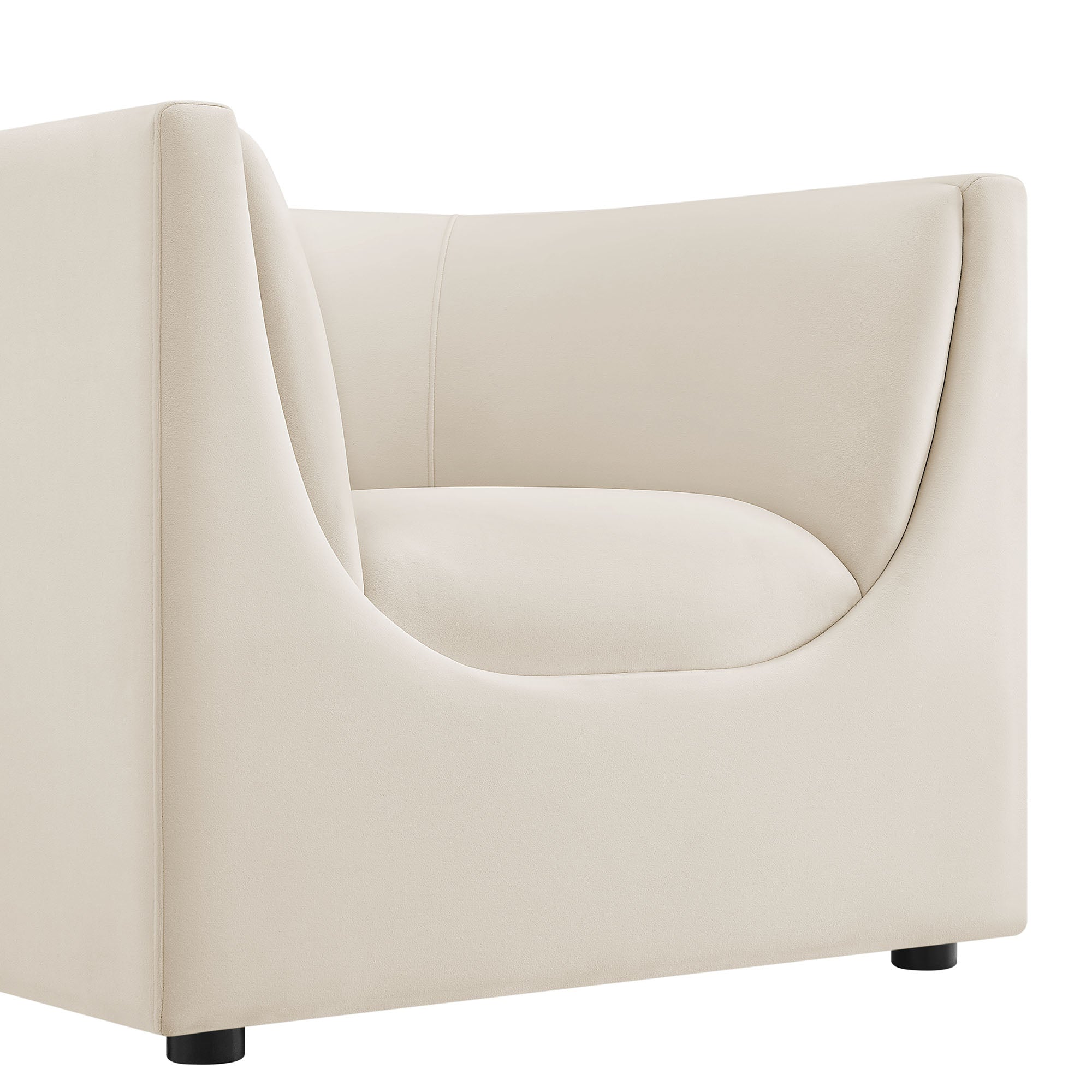 Modway EEI-7566 Hilda Curved Back Performance Velvet Armchair
