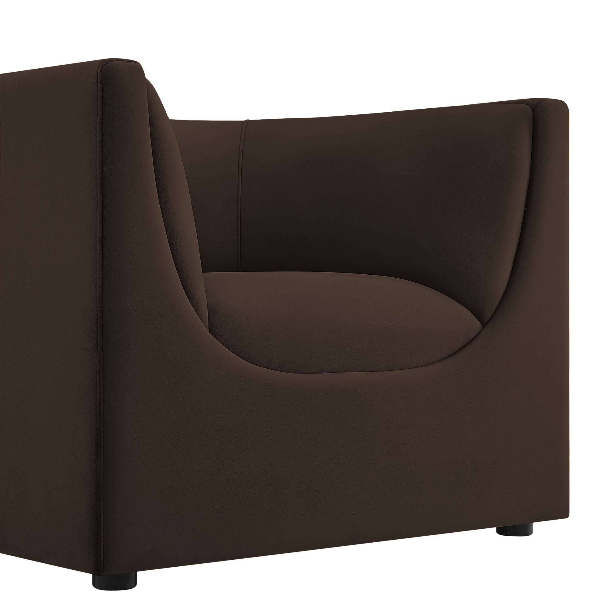 Modway EEI-7566 Hilda Curved Back Performance Velvet Armchair
