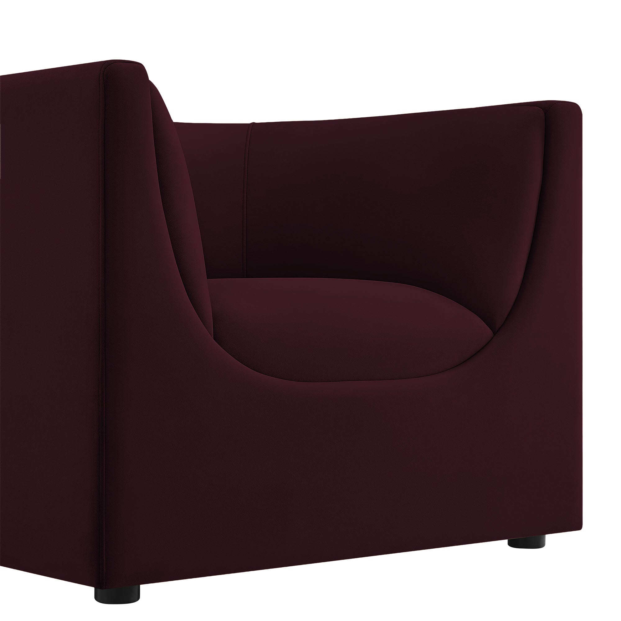 Modway EEI-7566 Hilda Curved Back Performance Velvet Armchair