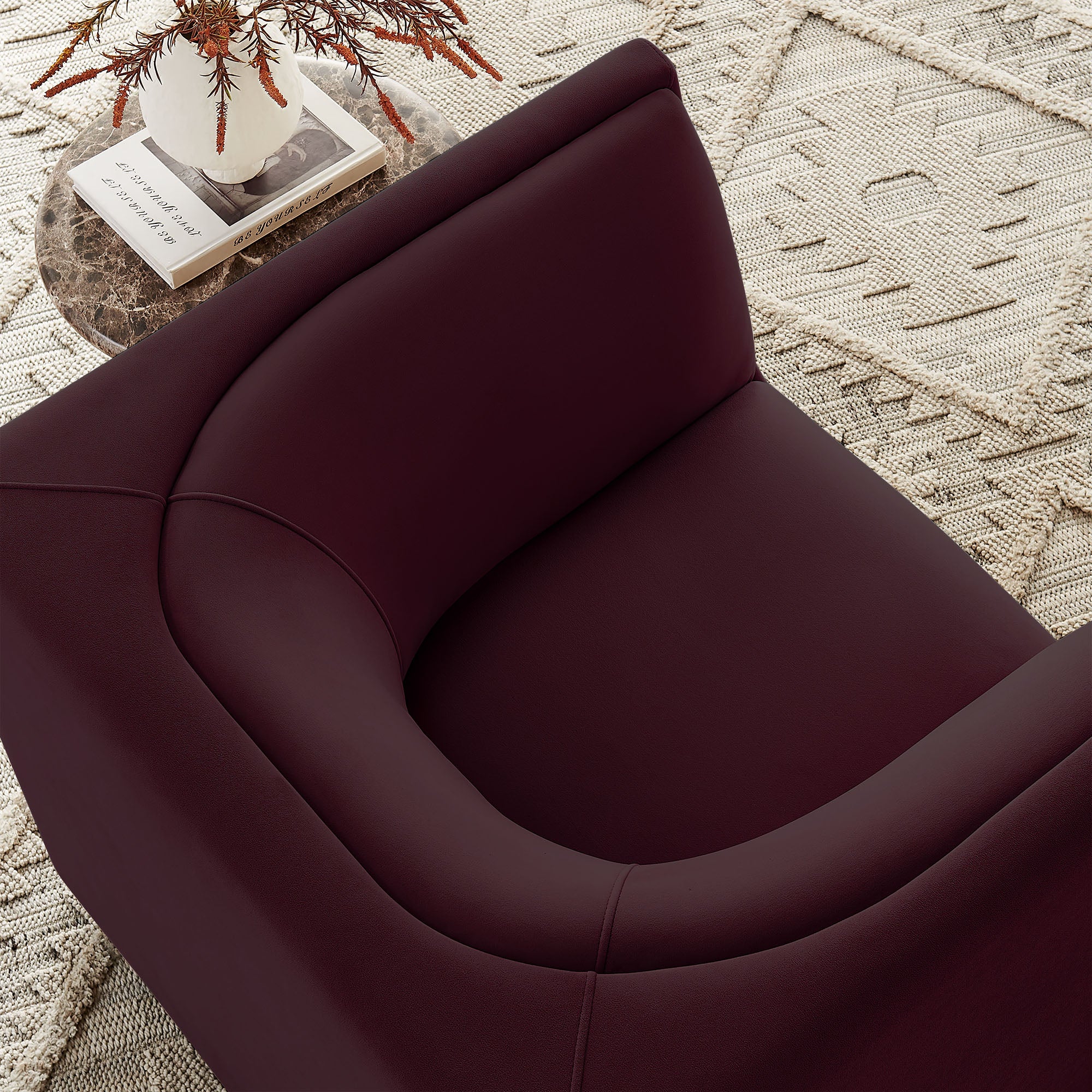Modway EEI-7566 Hilda Curved Back Performance Velvet Armchair