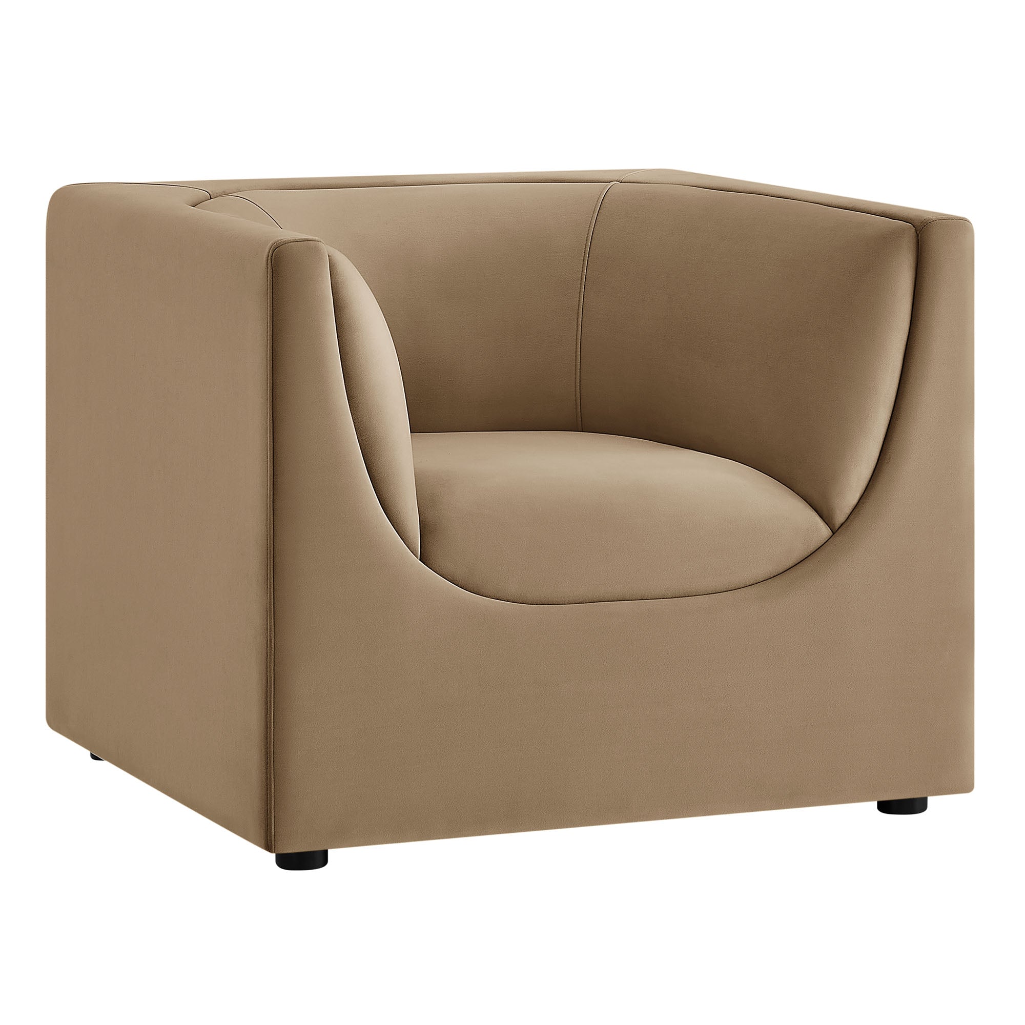 Modway EEI-7566 Hilda Curved Back Performance Velvet Armchair
