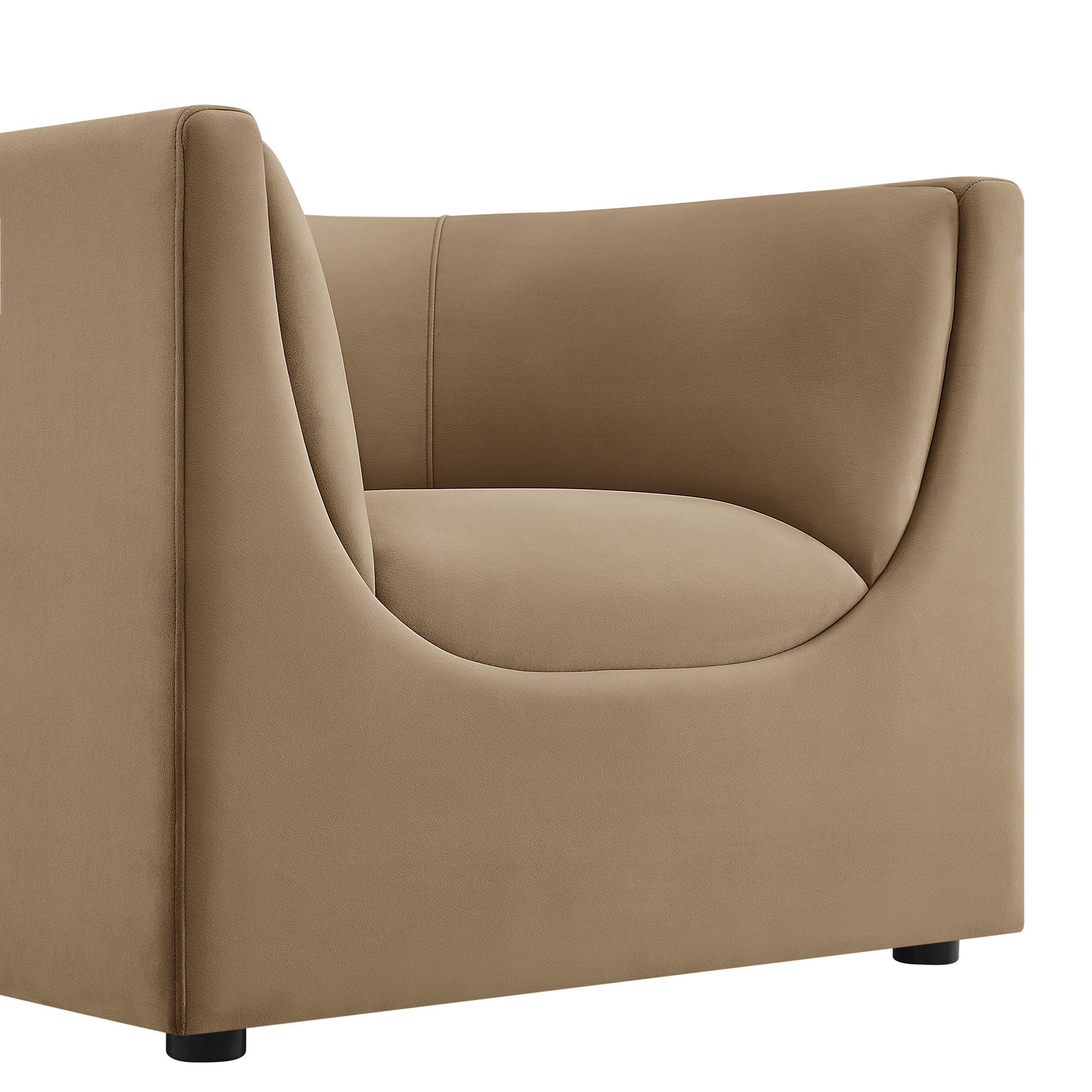Modway EEI-7566 Hilda Curved Back Performance Velvet Armchair