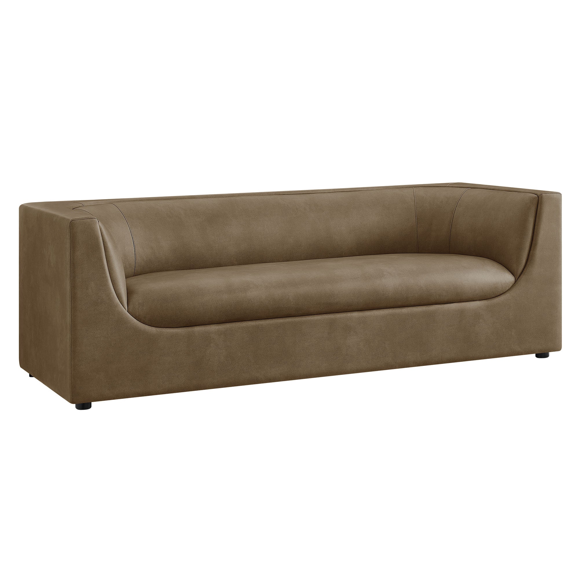 Modway EEI-7567 Hilda 86" Curved Back Vegan Leather Sofa