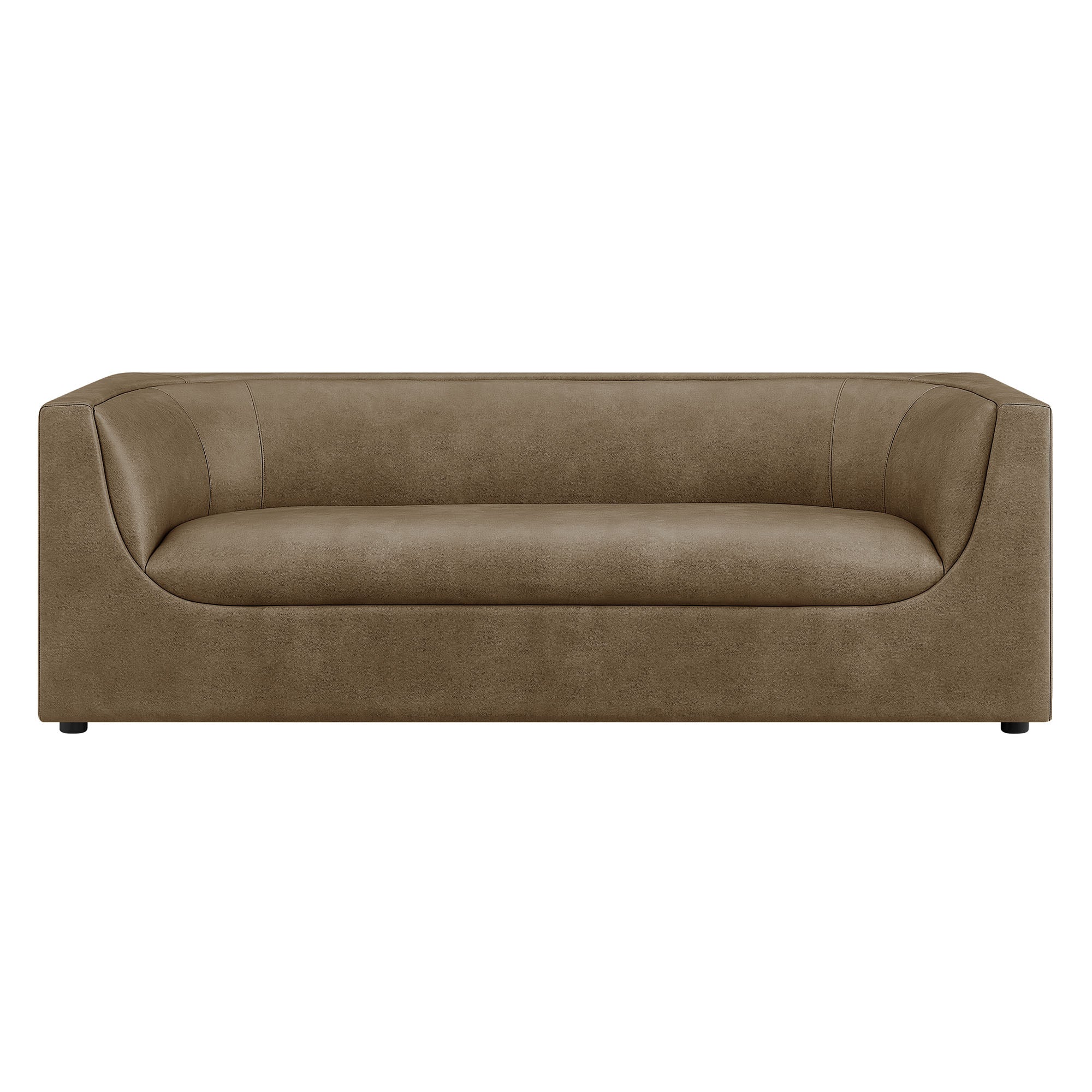 Modway EEI-7567 Hilda 86" Curved Back Vegan Leather Sofa