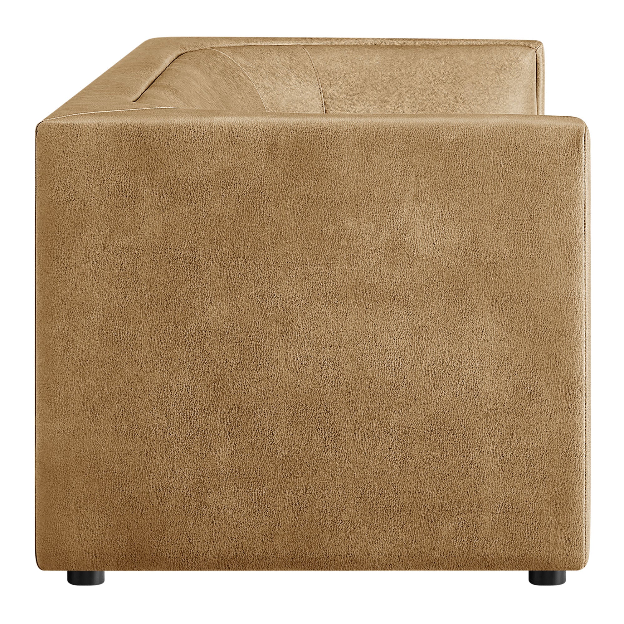 Modway EEI-7567 Hilda 86" Curved Back Vegan Leather Sofa