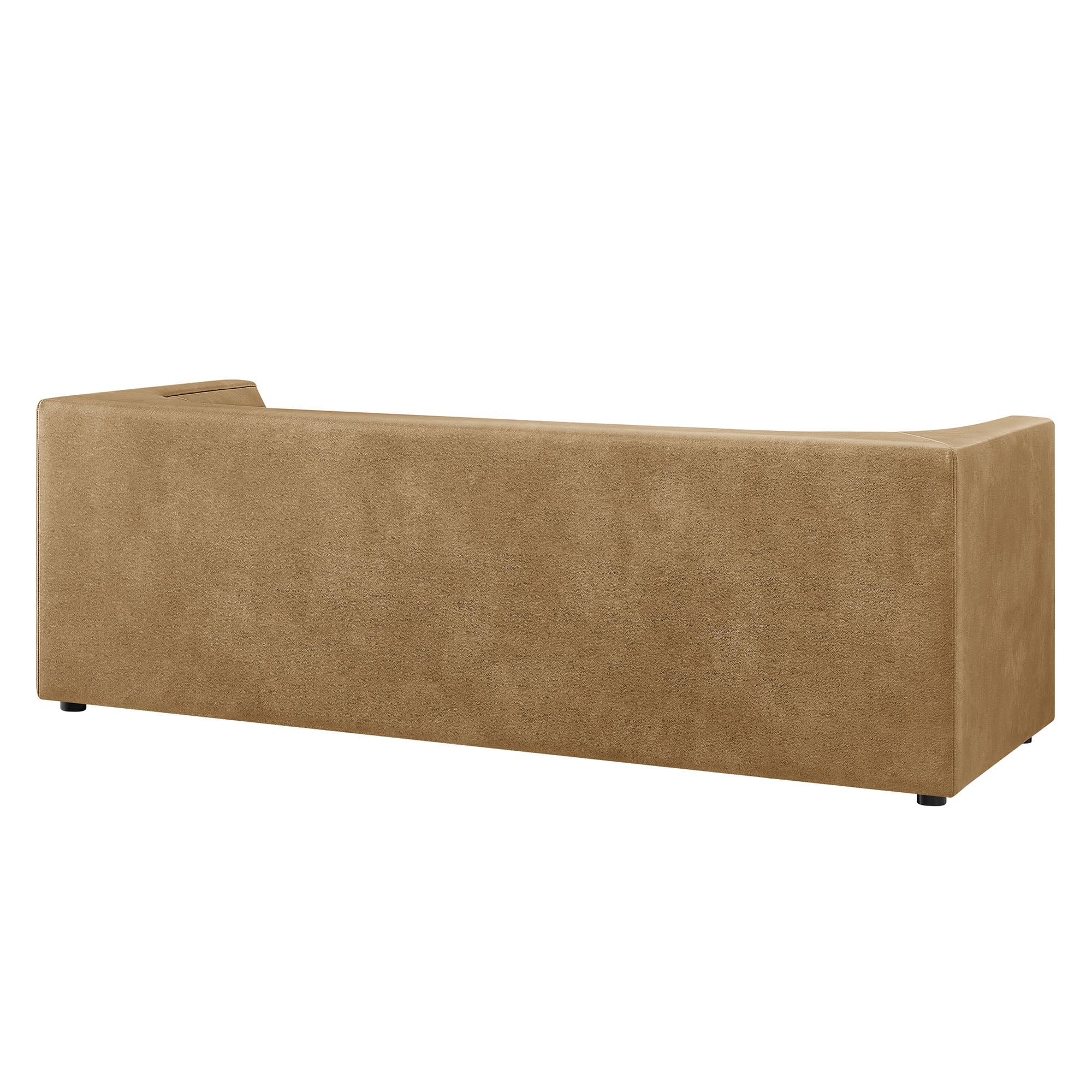 Modway EEI-7567 Hilda 86" Curved Back Vegan Leather Sofa