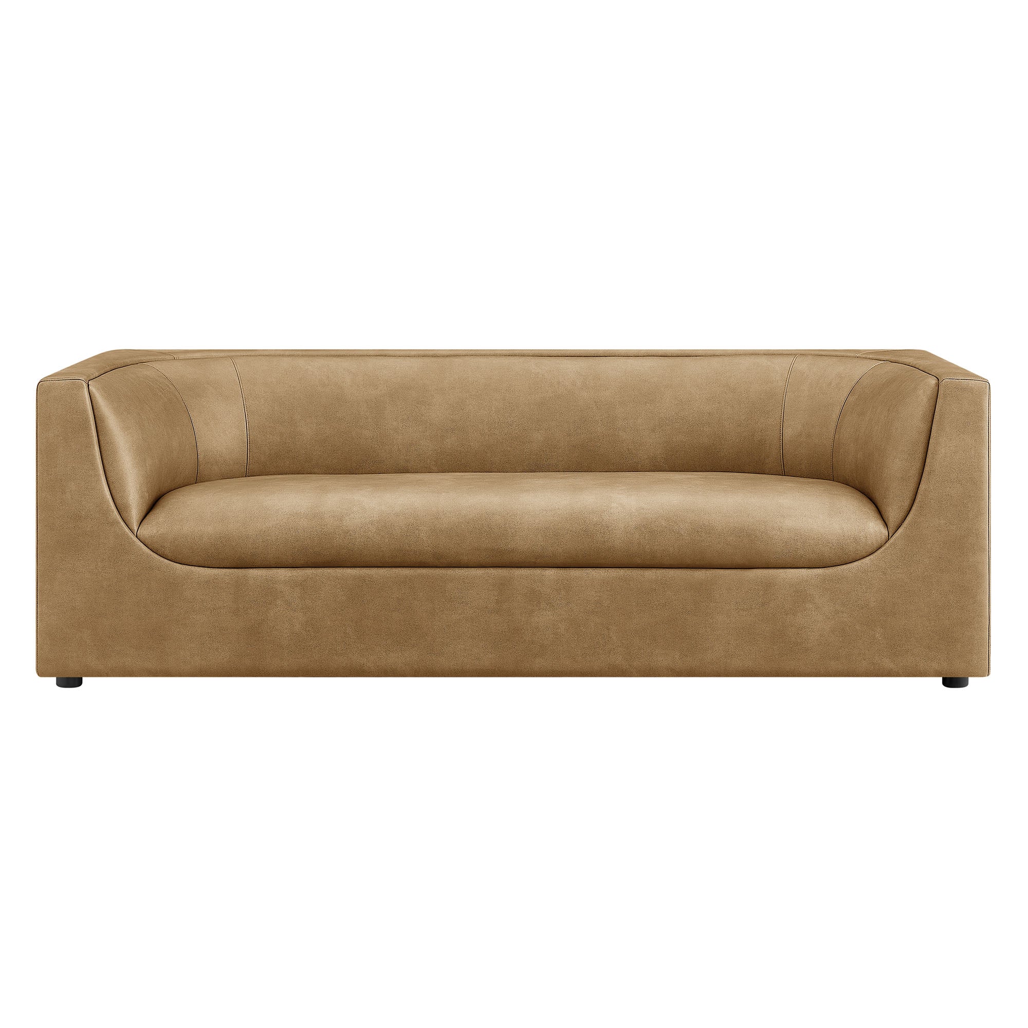 Modway EEI-7567 Hilda 86" Curved Back Vegan Leather Sofa