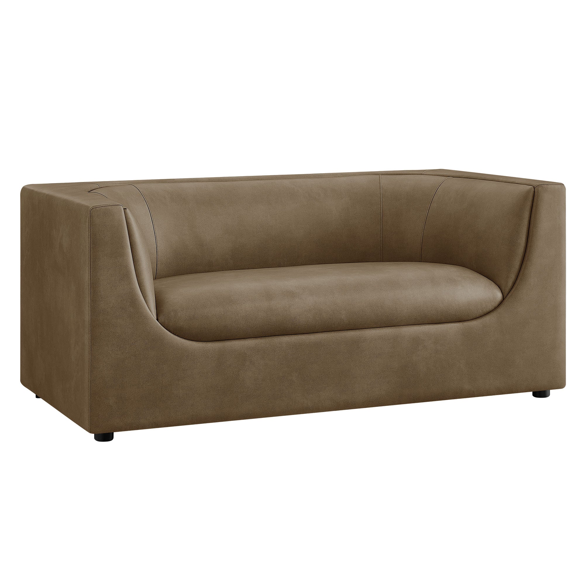 Modway EEI-7568 Hilda 67" Curved Back Vegan Leather Loveseat