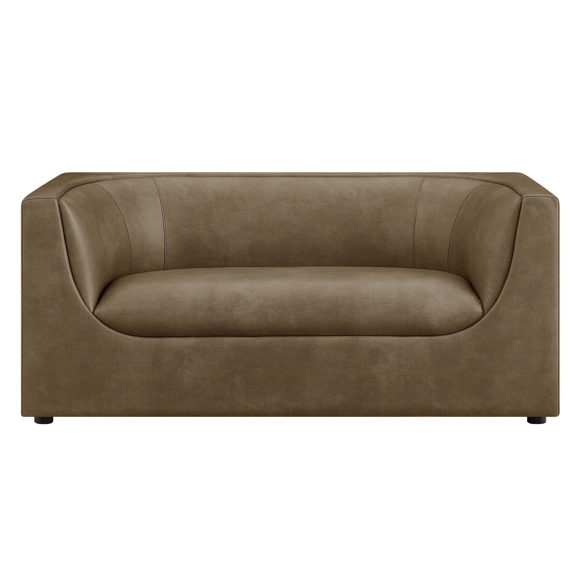 Modway EEI-7568 Hilda 67" Curved Back Vegan Leather Loveseat
