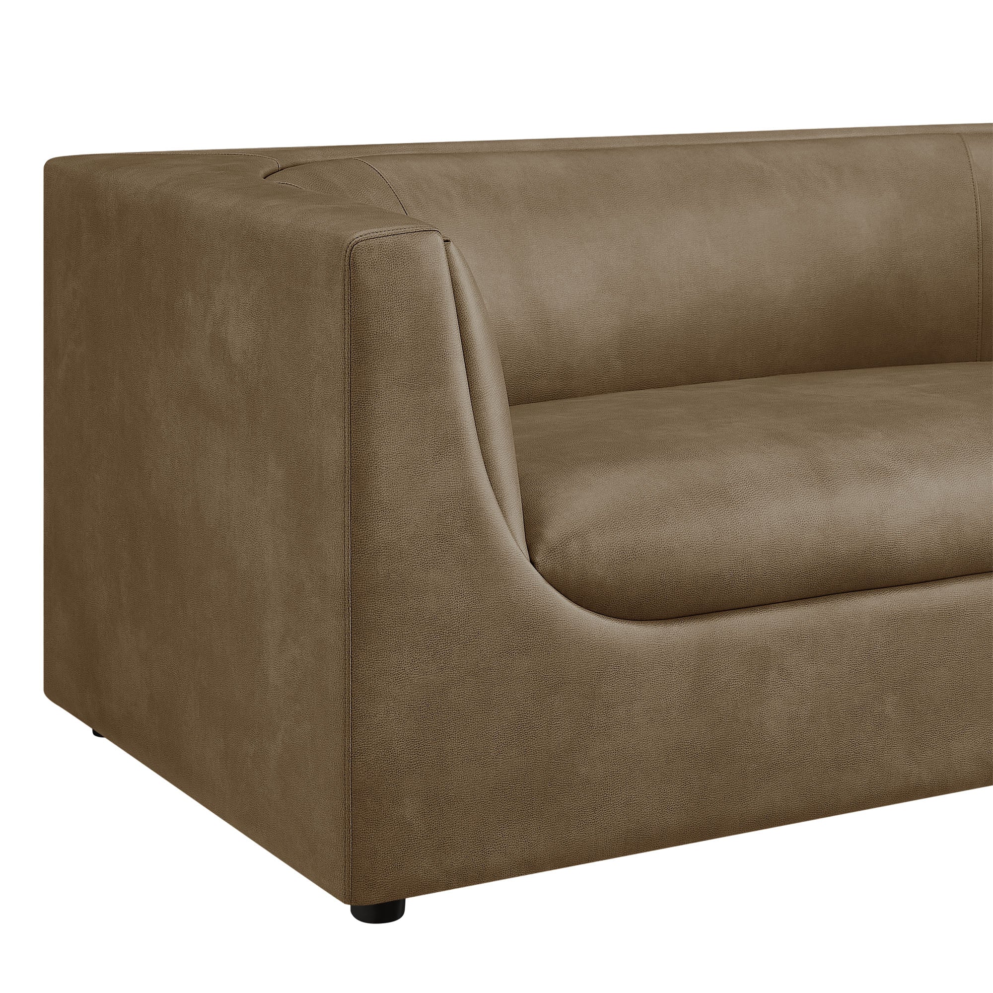 Modway EEI-7568 Hilda 67" Curved Back Vegan Leather Loveseat