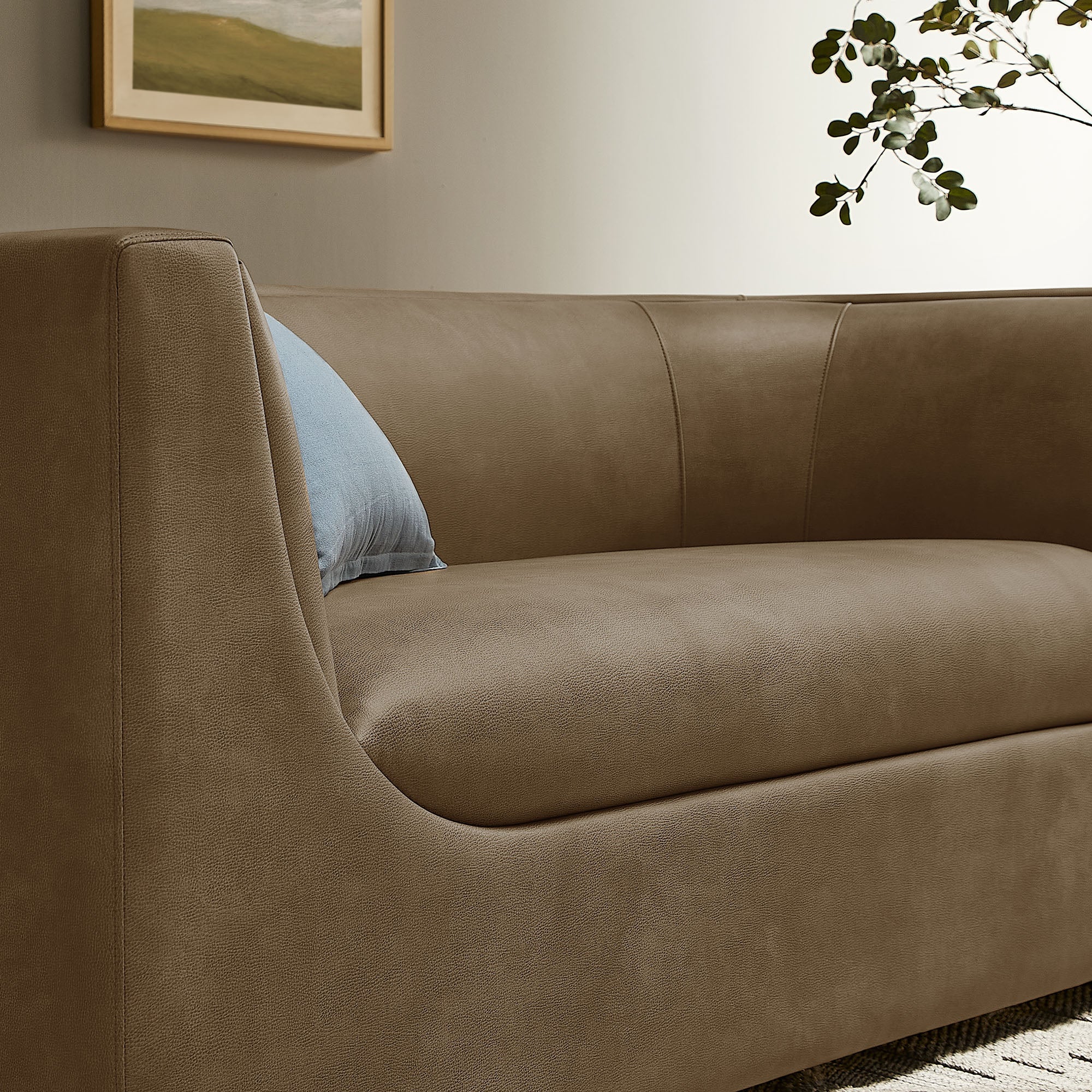 Modway EEI-7568 Hilda 67" Curved Back Vegan Leather Loveseat