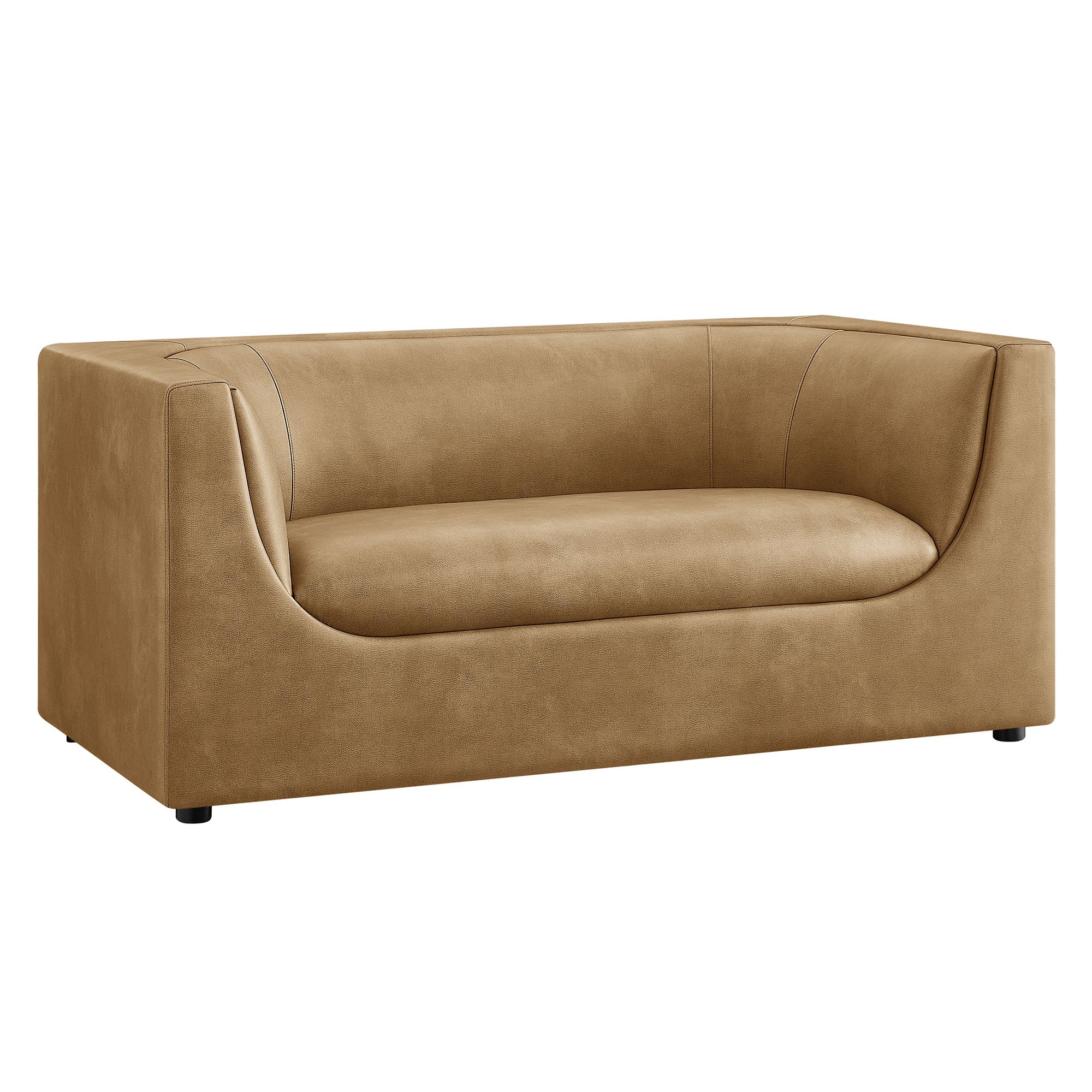Modway EEI-7568 Hilda 67" Curved Back Vegan Leather Loveseat