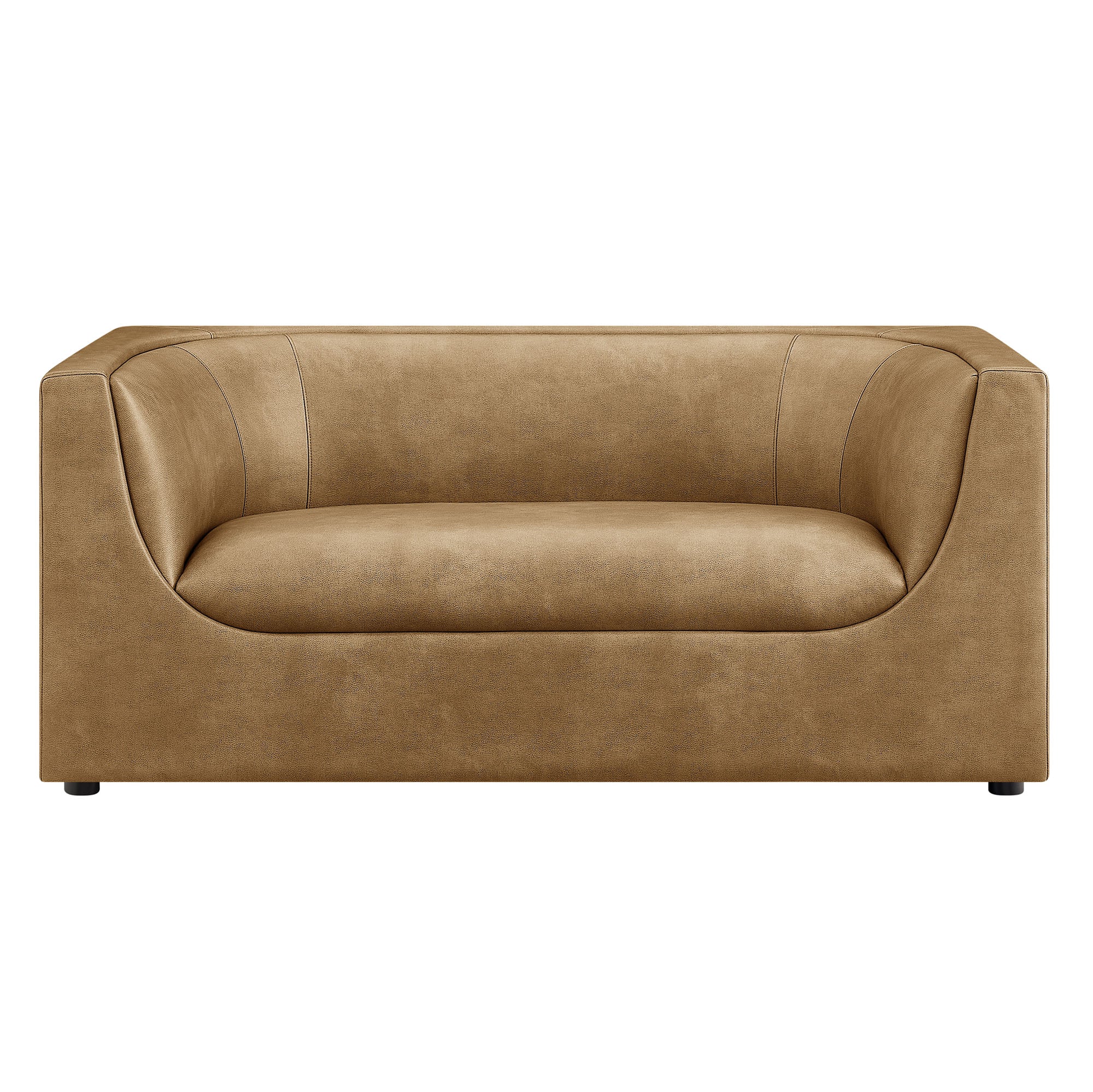 Modway EEI-7568 Hilda 67" Curved Back Vegan Leather Loveseat