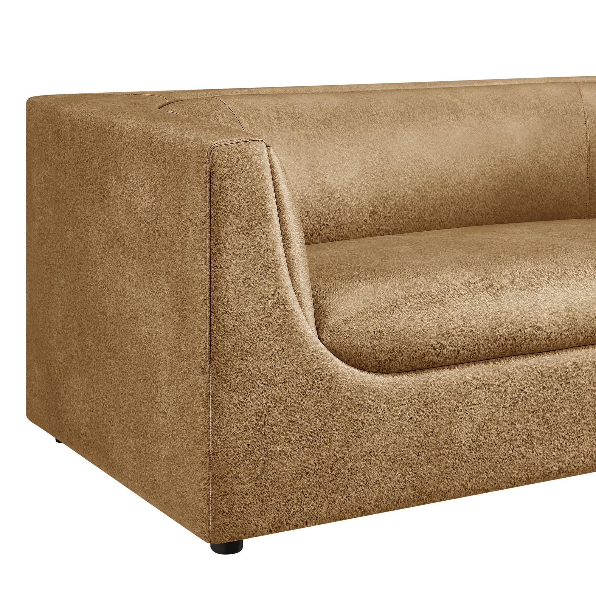 Modway EEI-7568 Hilda 67" Curved Back Vegan Leather Loveseat